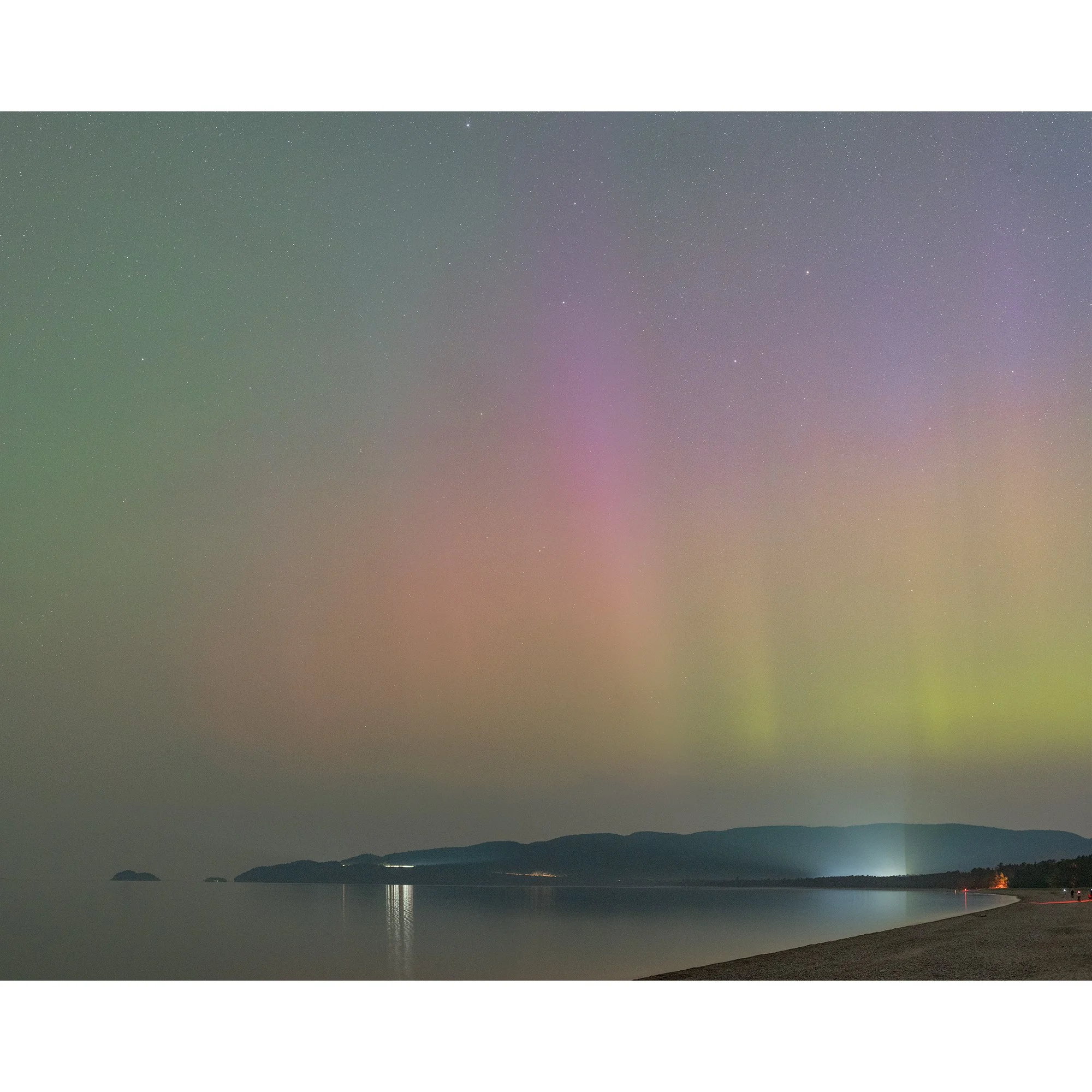 Aurora Through Haze at Agawa Bay
