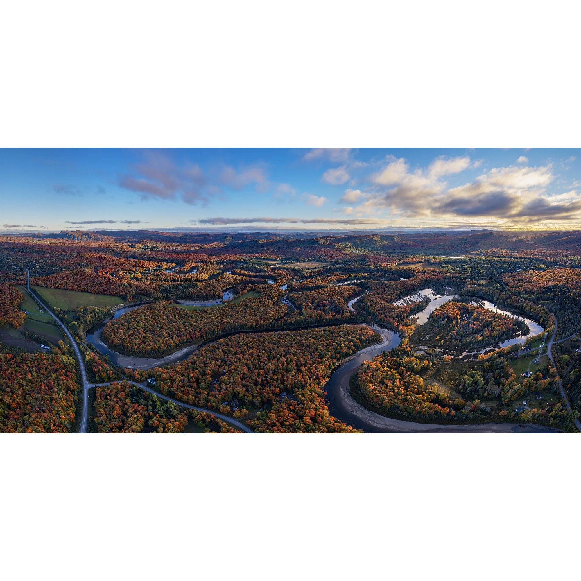 Goulais River Winding Through Algoma Fall Hills