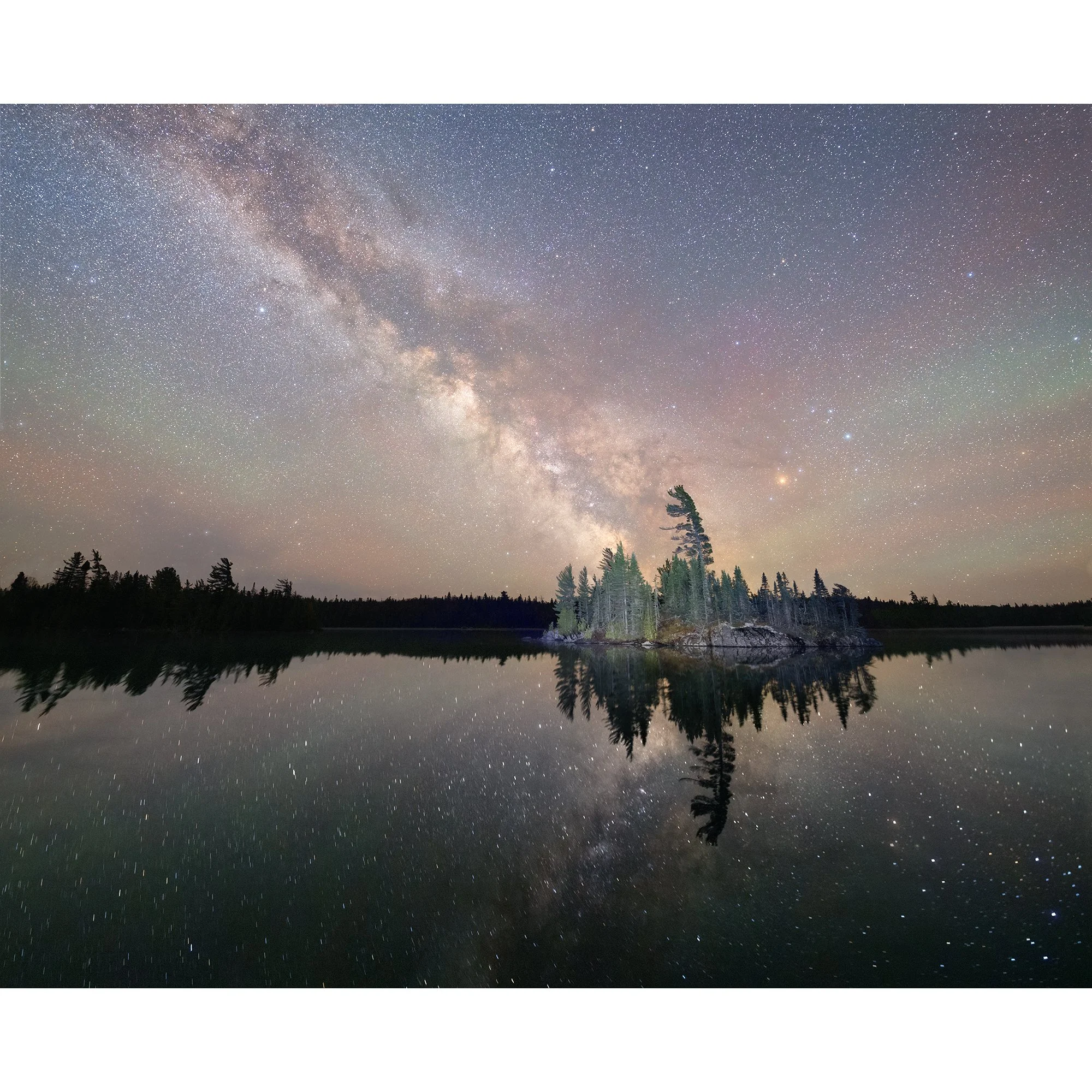 Milky Way Over Island, Mijinemungshing Lake