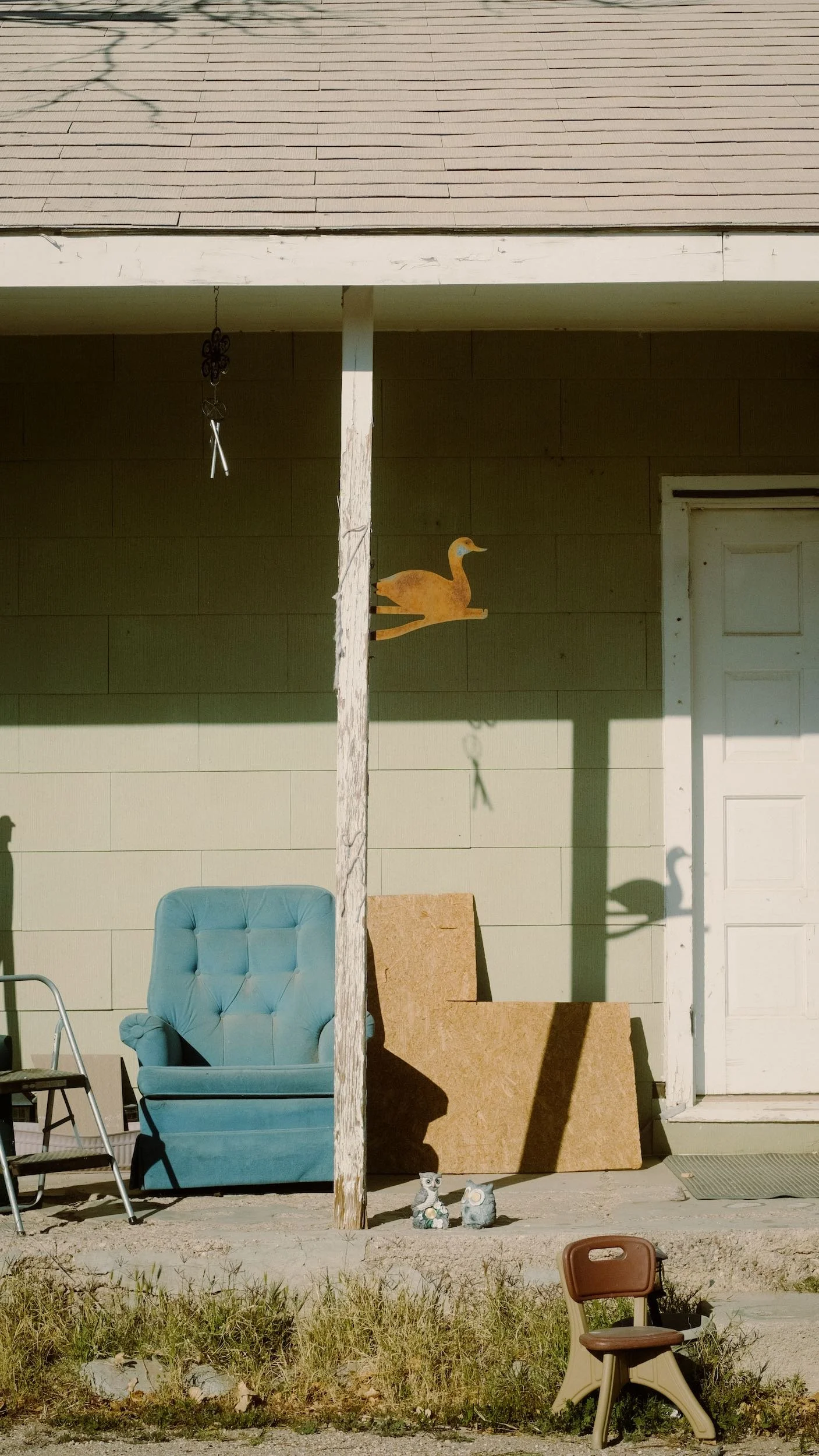Picture of the front porch of a home outside of Death Valley National Park in Beatty, Nevada.