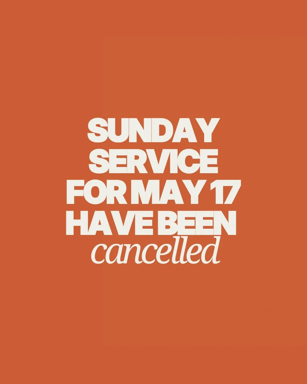 Due to a wave of sickness in our church leadership and families, we've made the decision to cancel our service this morning. We will post the sermon online this week and will see you next Sunday at Cotton Creek Park for our Memorial Day service!