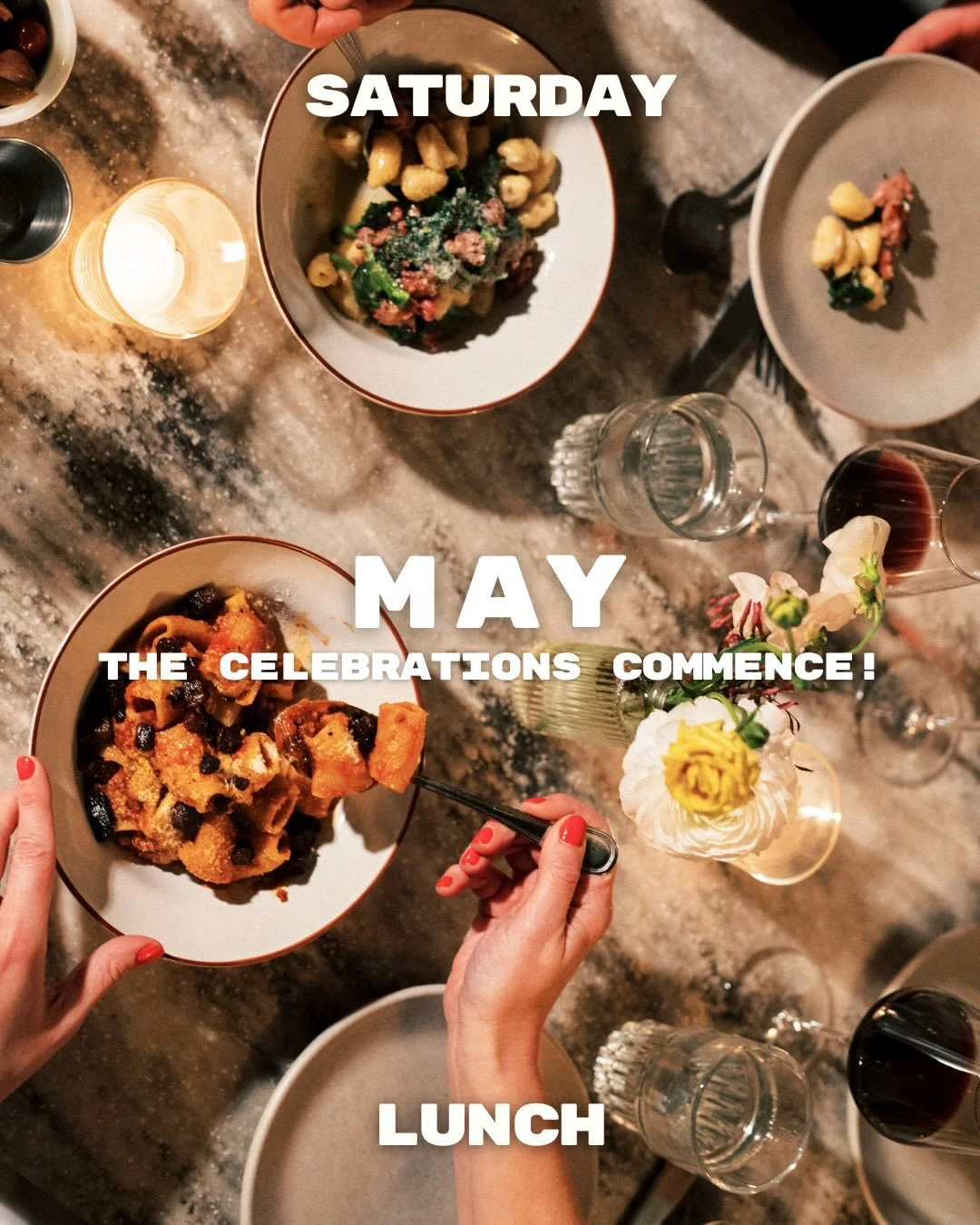 Every Saturday in May we&rsquo;re serving prix-fixe, family-style lunches ft. three savory courses and dessert for parties of 6-12🥂🥳 Whether you&rsquo;re hosting a graduation milestone, a spring birthday, or simply celebrating surviving this Boston