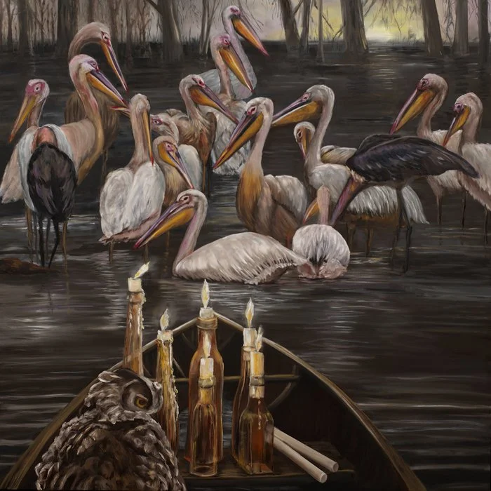 Laurie Hoen, "untitled", 28x28 inches, oil on panel