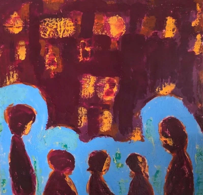 Fellowship | 18” x 18” | Encaustic on Panel