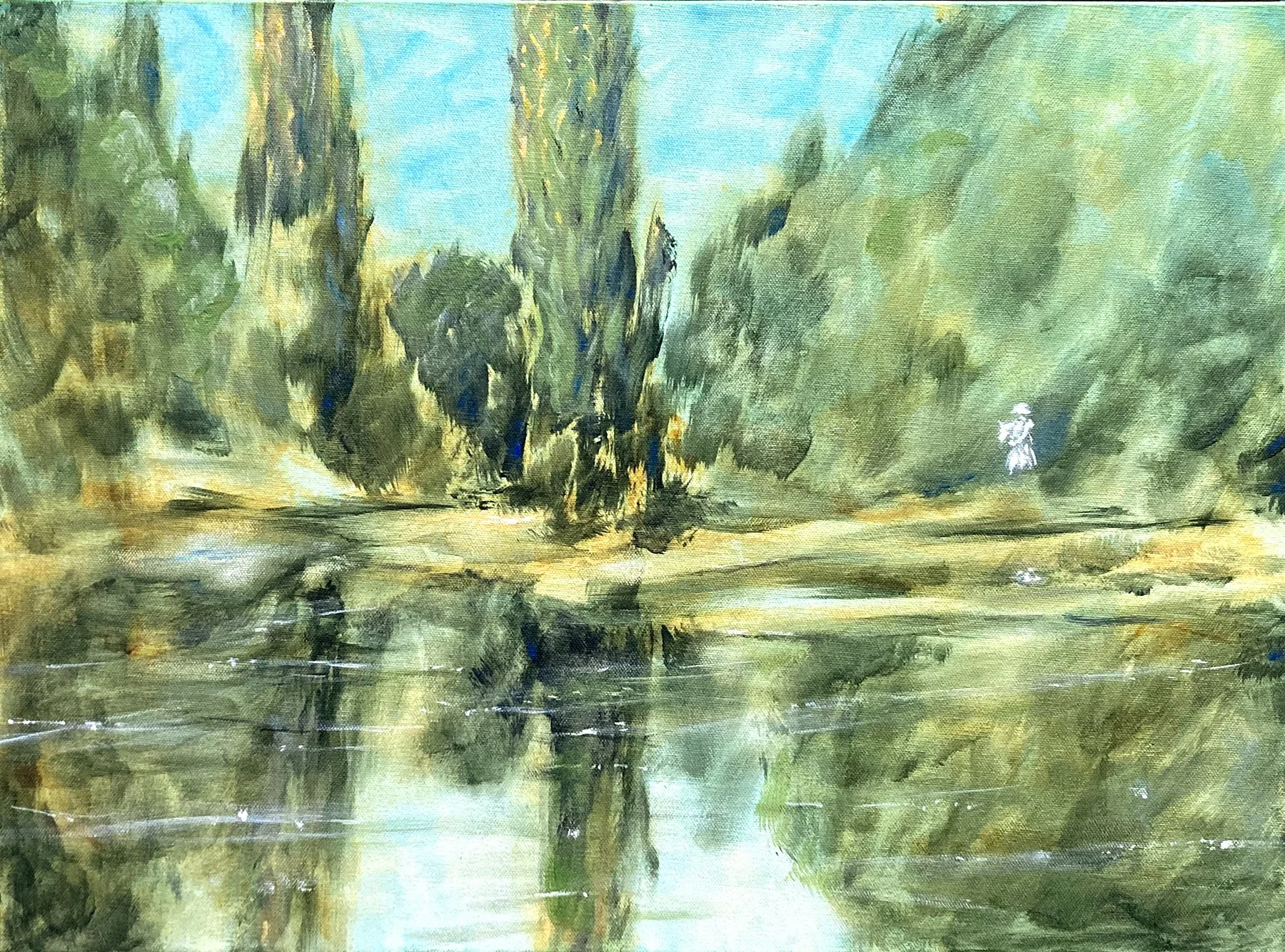 Lady Lake
Site: James River, Virginia
Medium: acrylics on canvas
Art dimensions: 18" x 24"