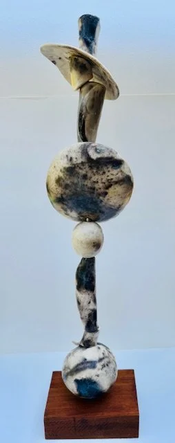 "Eggs," Ceramic Raku 35” x 9” x 7”