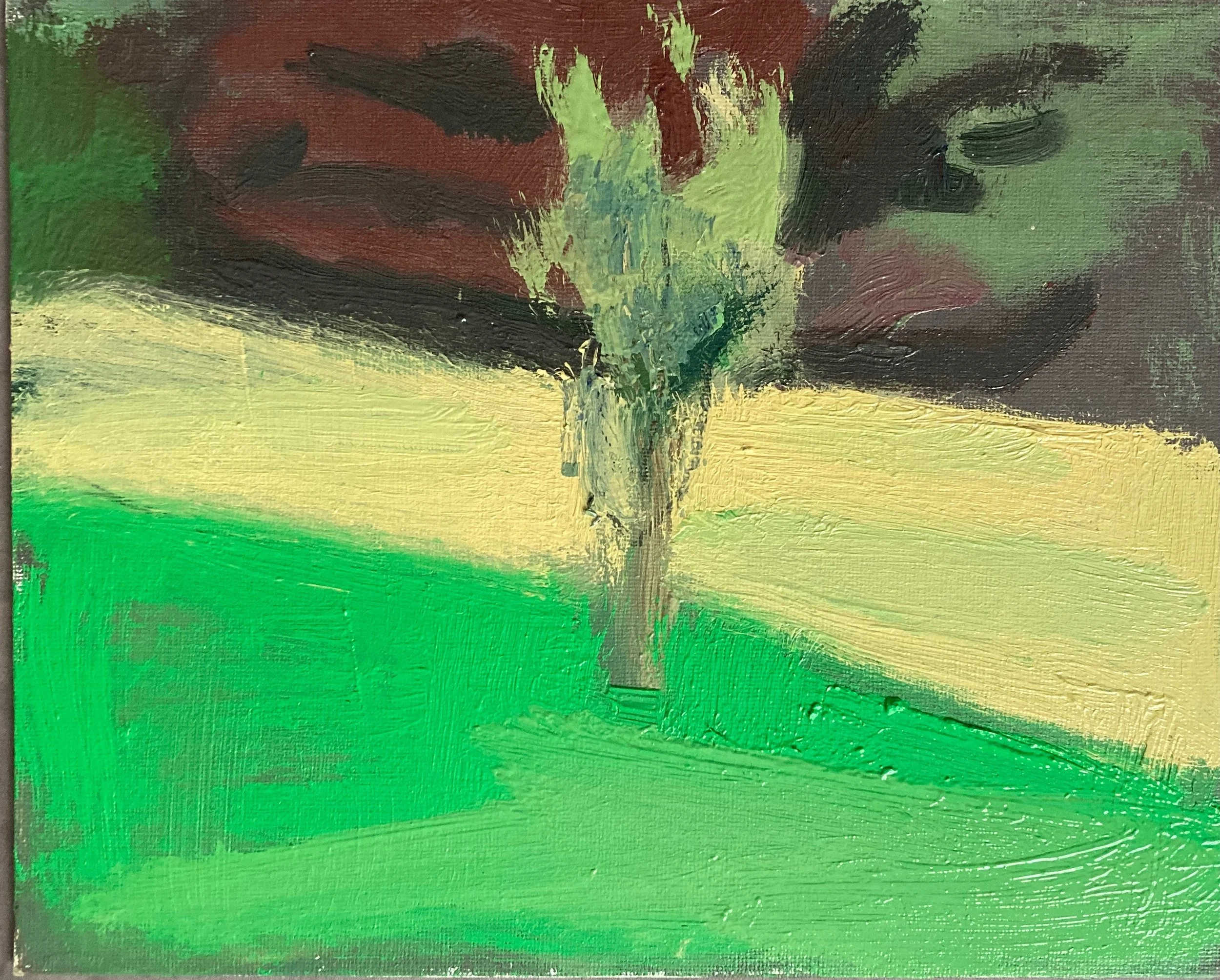 Yellow Stripe, 8 x 10 inches, oil on canvas/archival board, April 2026