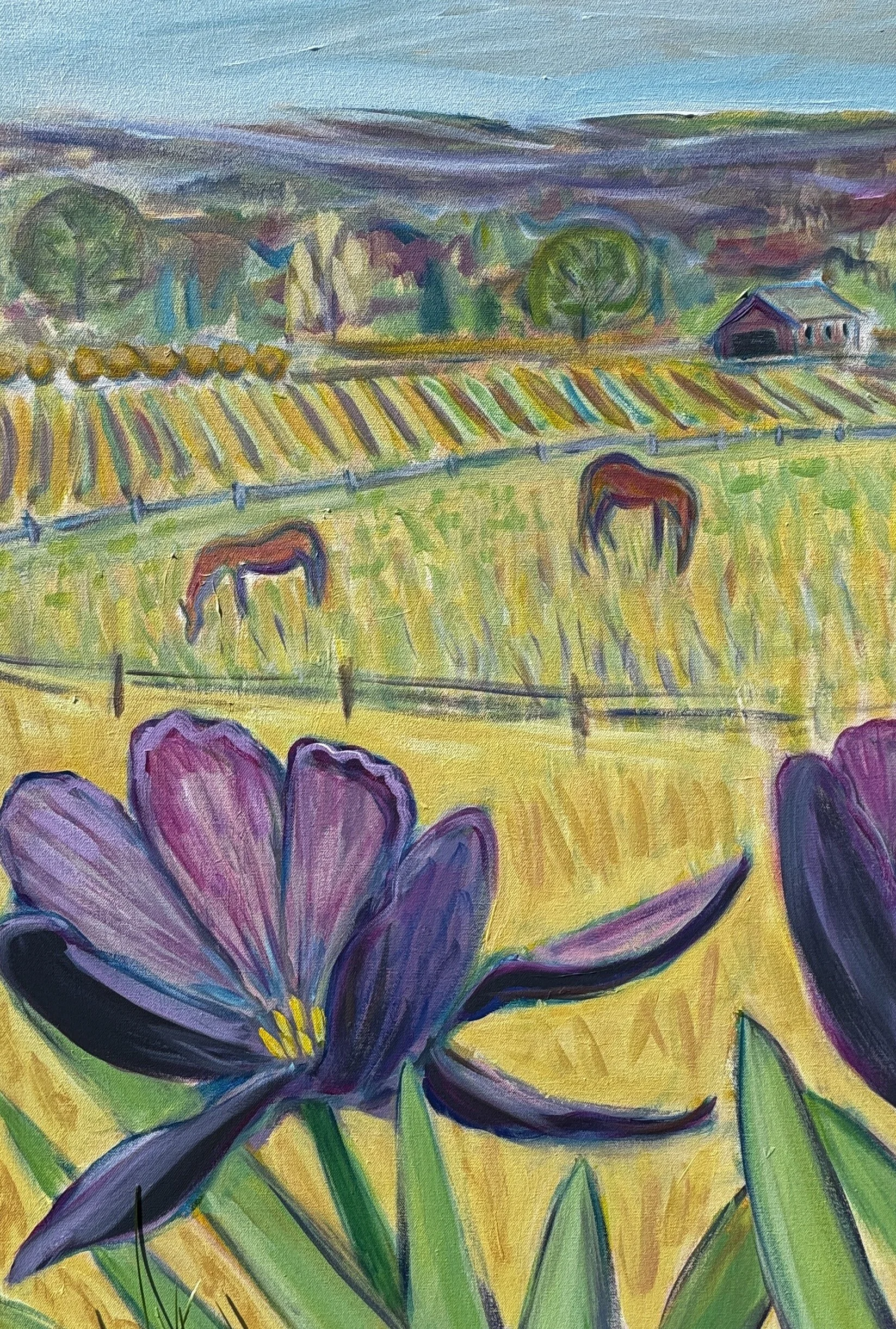 Susan Cary, "Unfurl", Acrylic