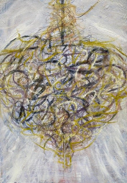 Martha Prideaux "Untitled 2025 #7" Mixed media, 20x14"