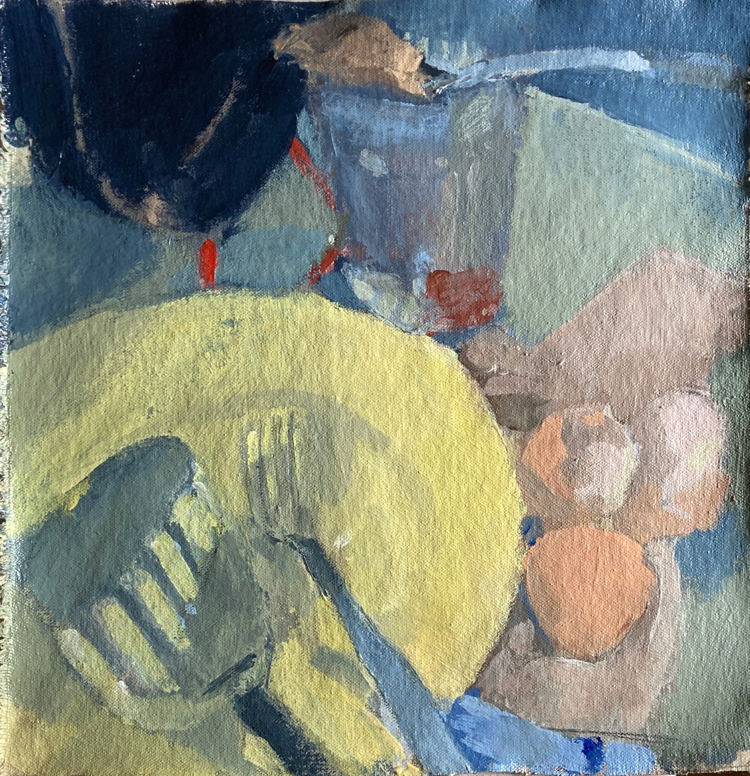 Eggs 12x12 in acrylic canvas 2025
