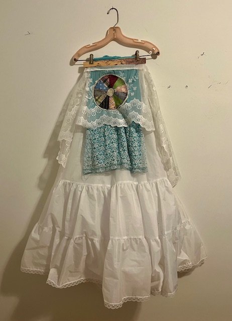 Margery Albertini, "Expectations" Mixed media, 54 x 36 x 5"