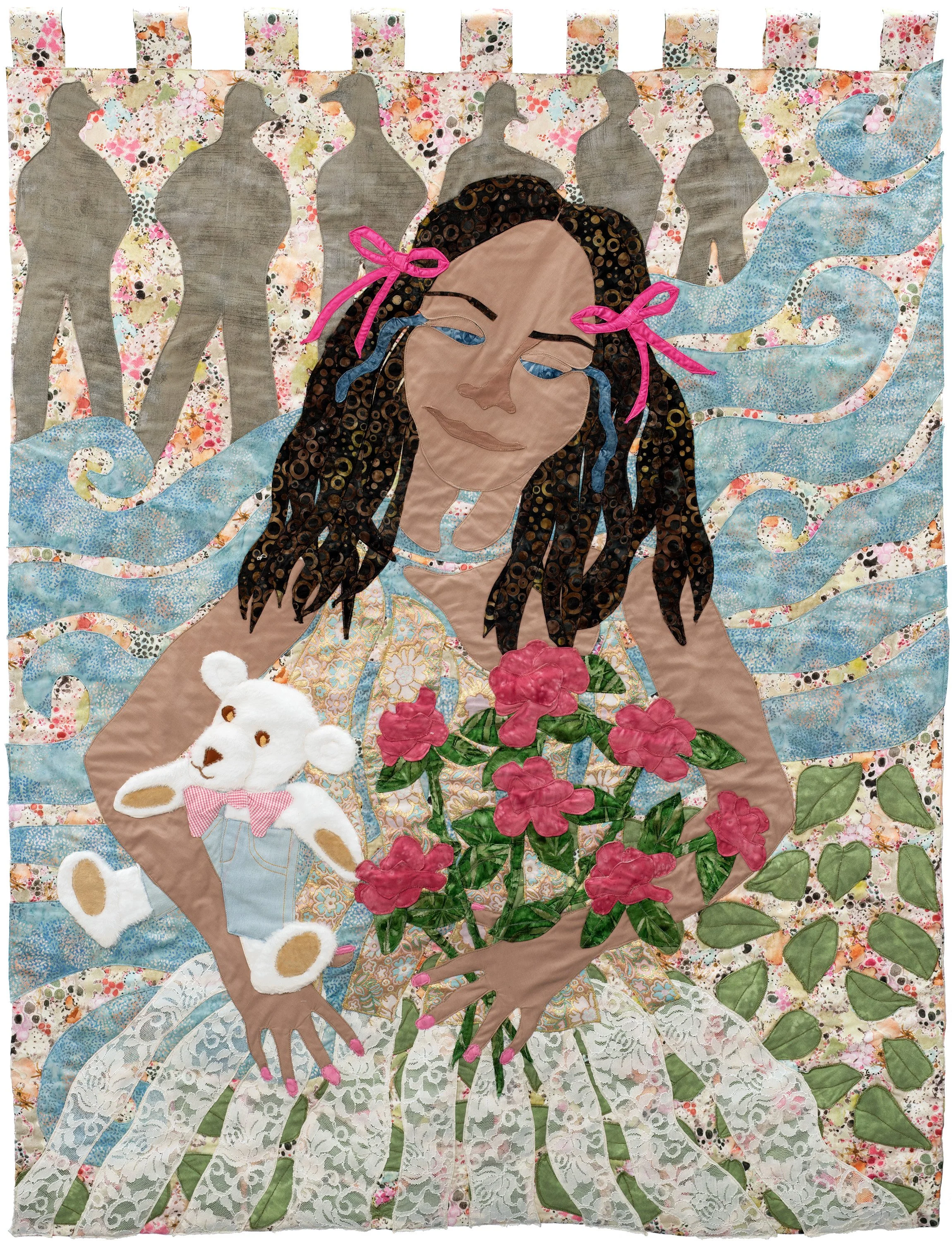 Jocelyn (stitched fabric, 54” x 41,” March 2025)