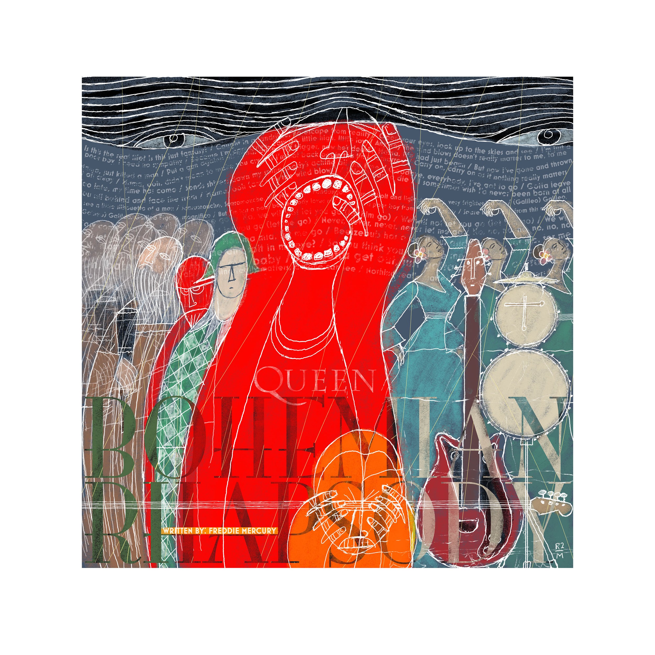 “Bohemian Rhapsody”, Pigment print, 16x16 inches