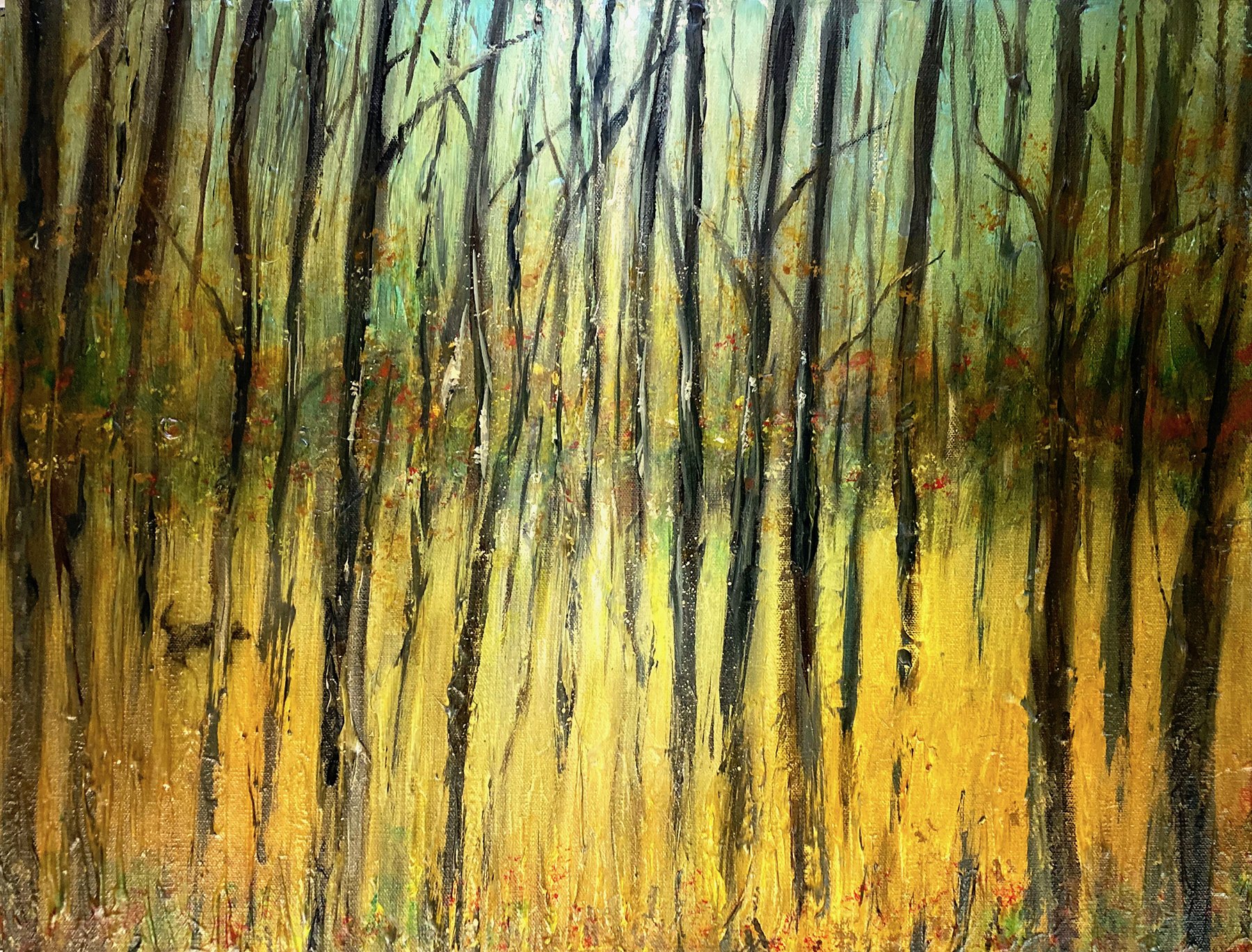 Exploring
Site: Bath County, Virginia
Medium: acrylics on canvas
Art dimensions: 18" x 24"