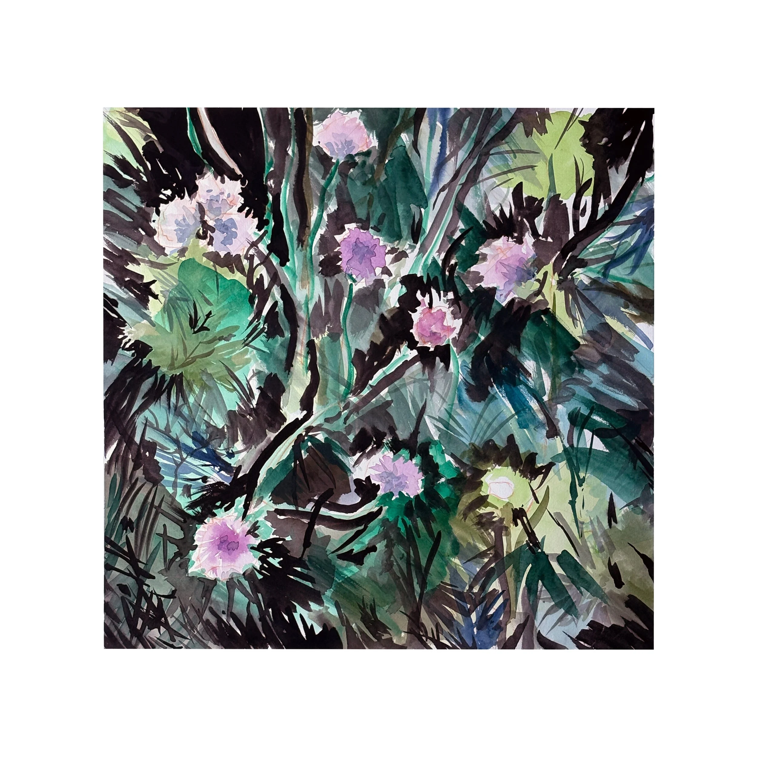 What We Saw While Walking – Wild Chive
Watercolor on Arches Cold Press
24 x 24 inches
