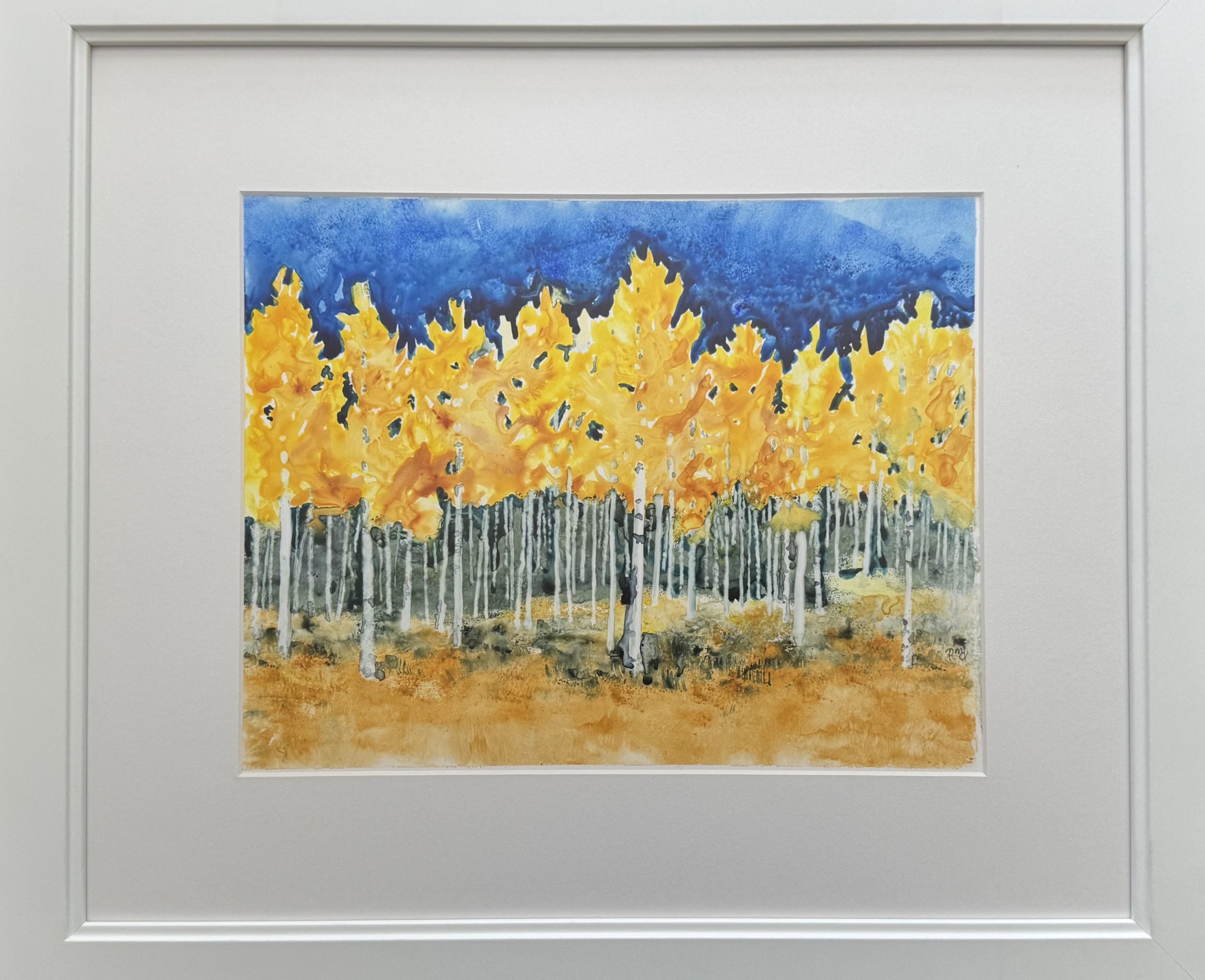 Paula Delfs, "Whispering Trees", Watercolor on Yupo