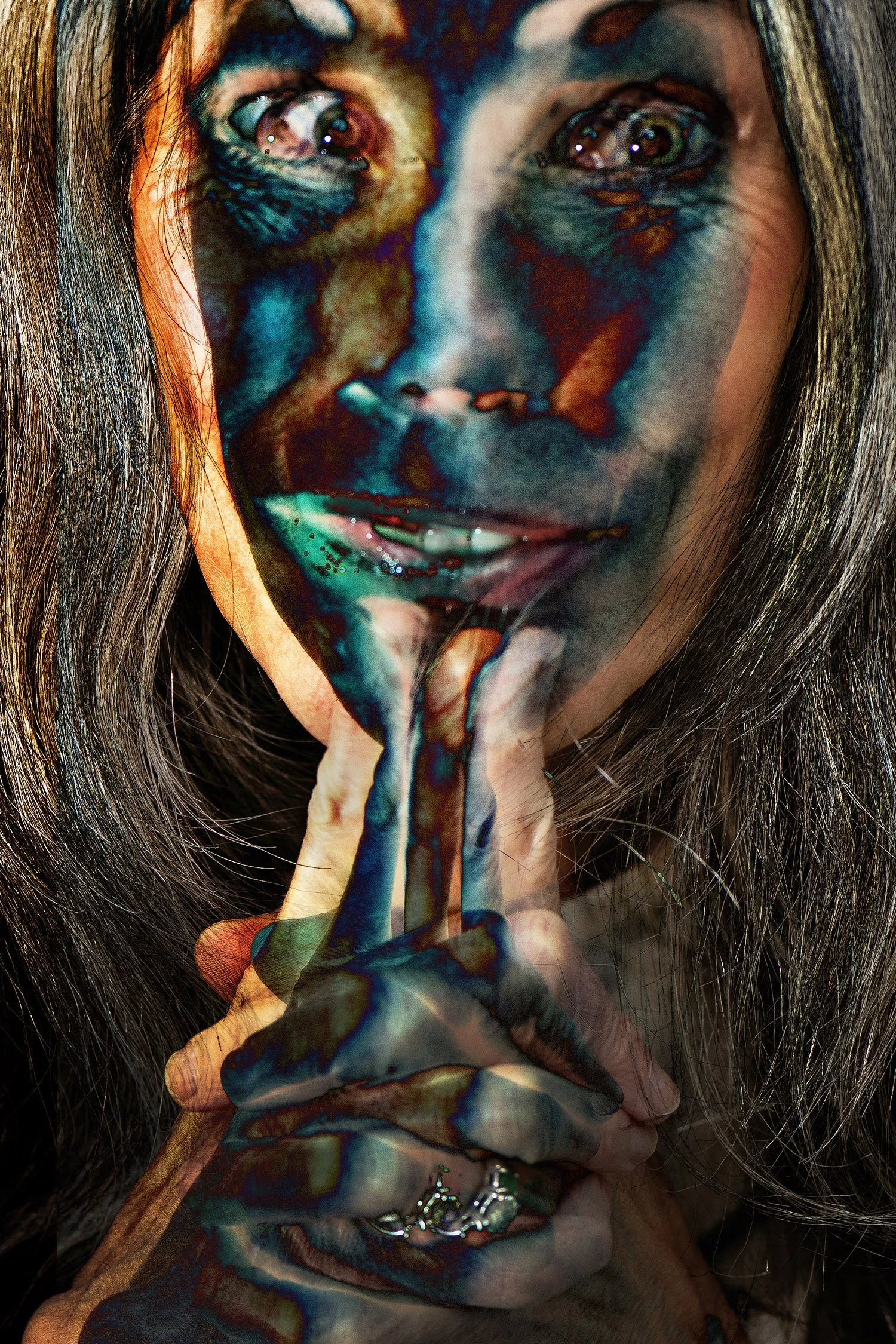 Lew Lott, "Serval", Layered photograph