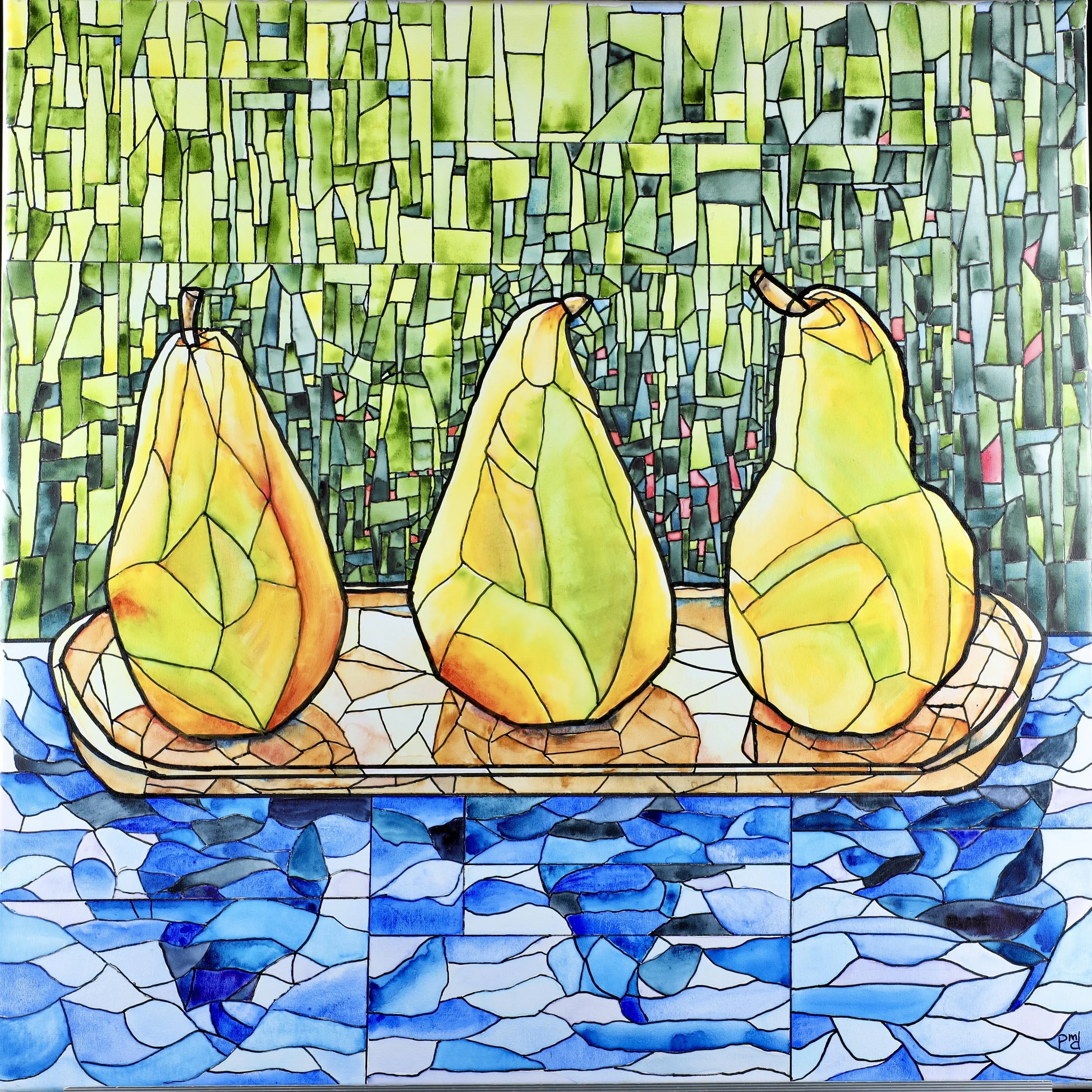 Belonging, Dimensions: 24” x 24”, Watercolor and oil marker on prepared canvas