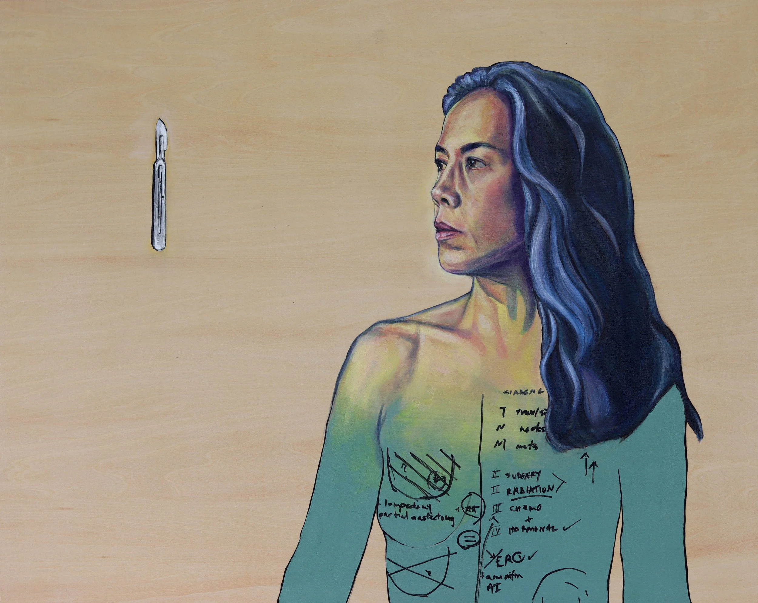 Calibration: Dross Removal (surgeon's notes)
2024
oil on wood panel
24" x 30"