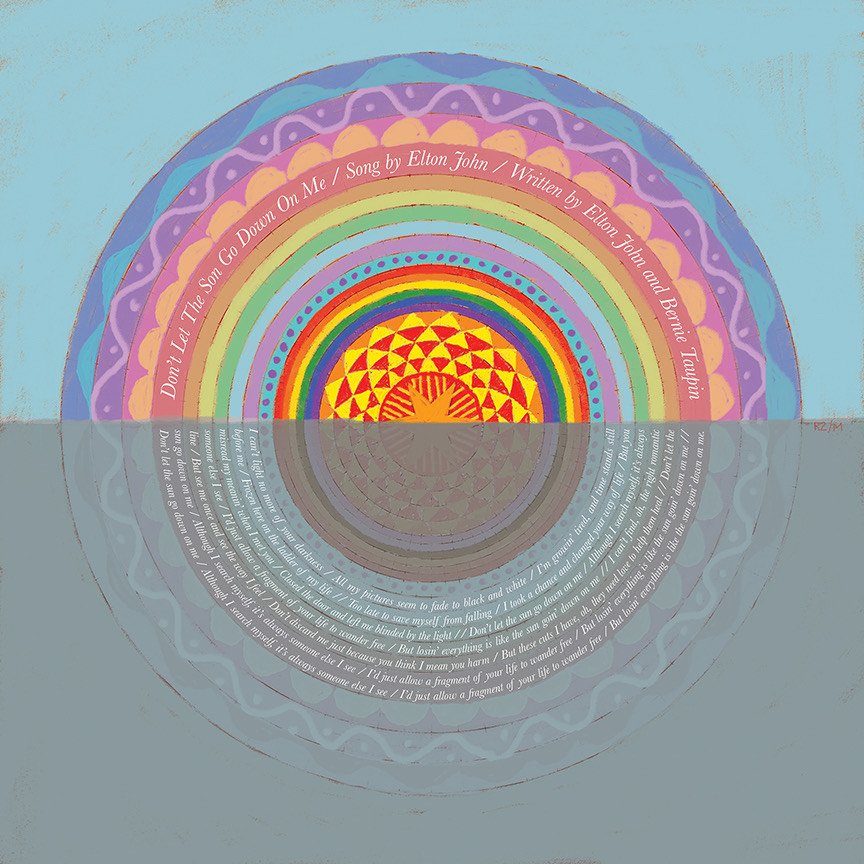 Robert Meganck, "Don't Let The Sun Go Down On Me" Pigment print, 17 x 17"