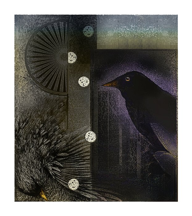Robert Hunter, "Dark Lament", 6.75x6 inches, original digital print