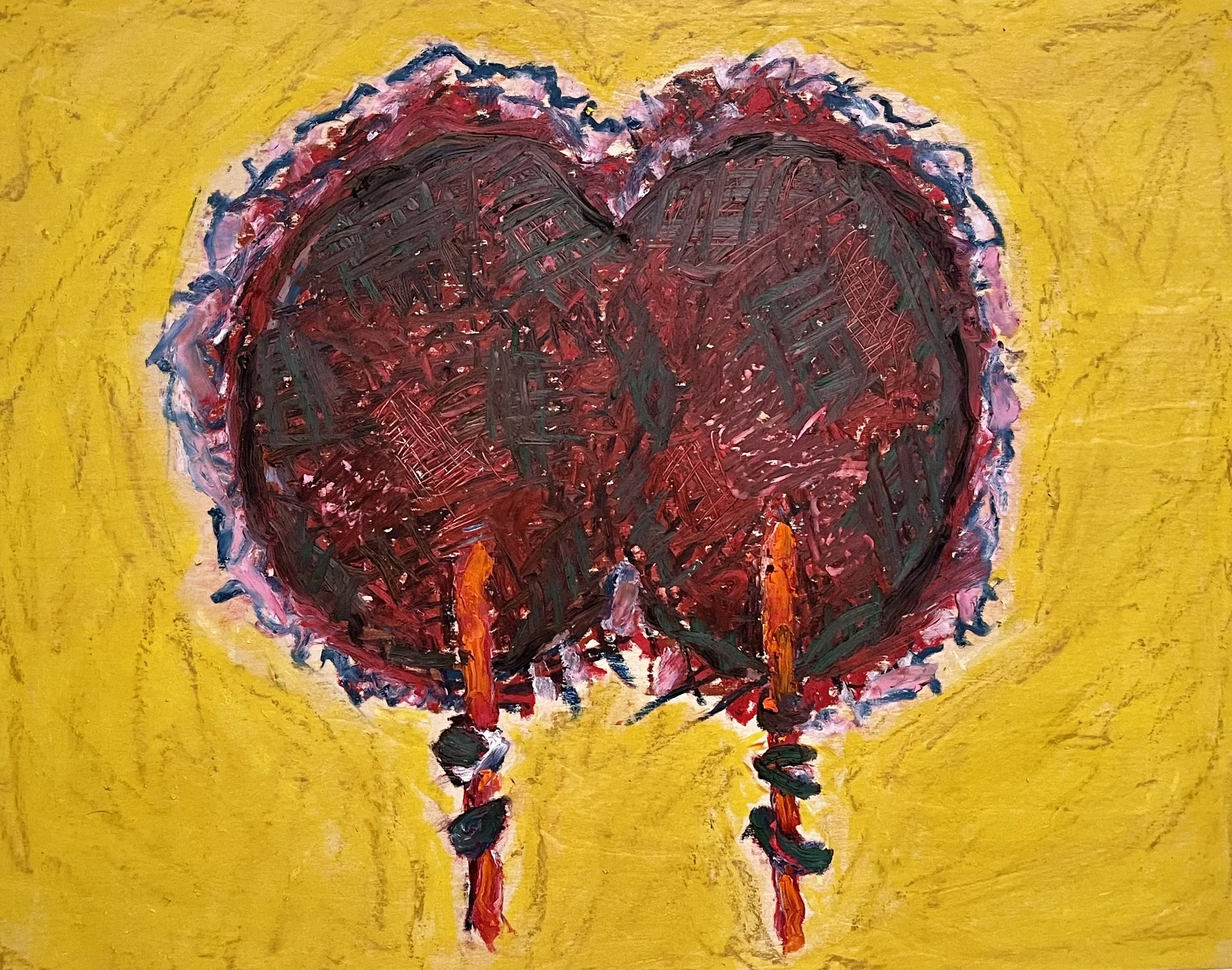 "PAIR", Oil pastel, 11 X 14 inches