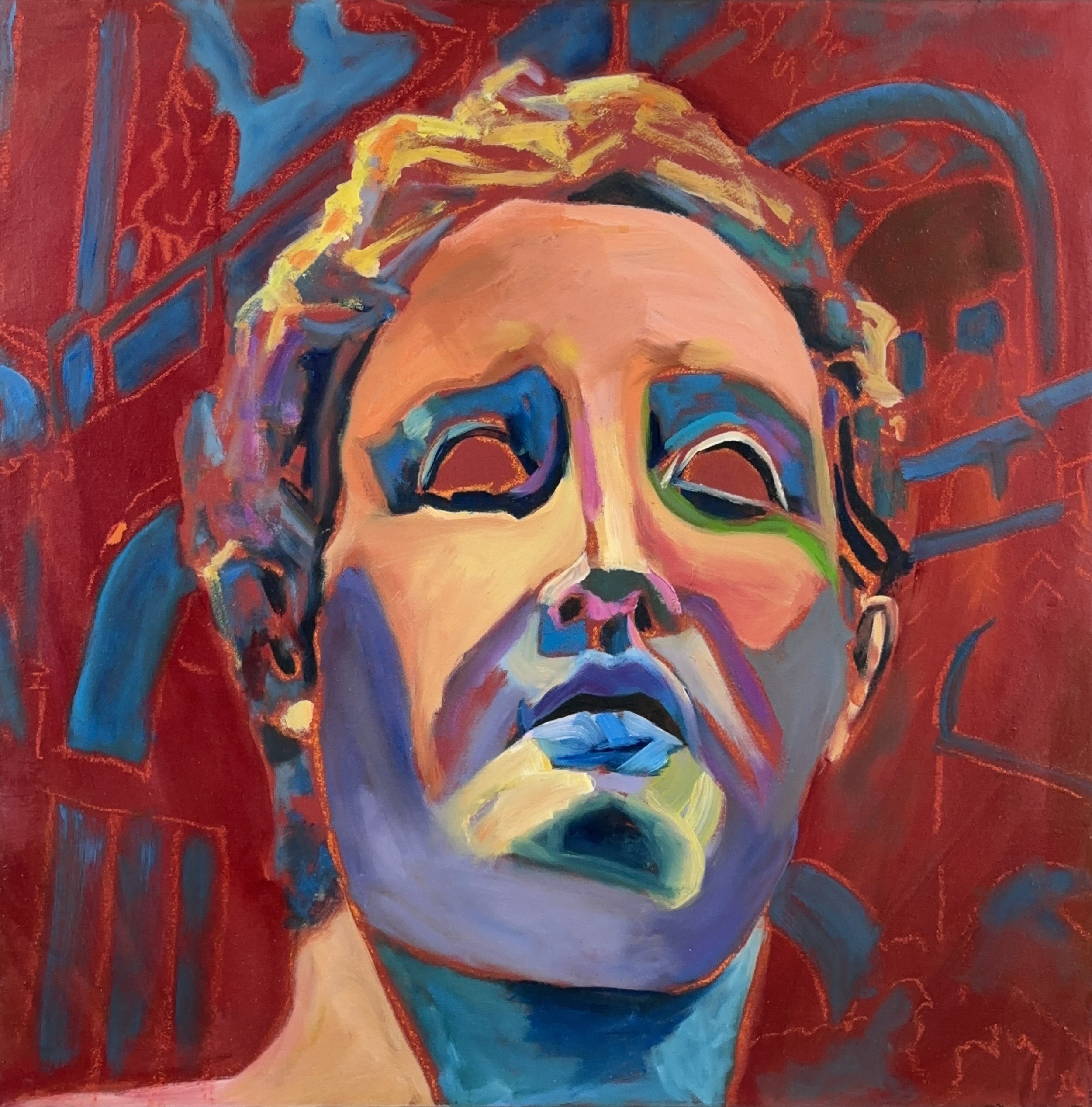 Emily Jalbert, "For Evermore" Oil/pastel, 24 x 24"