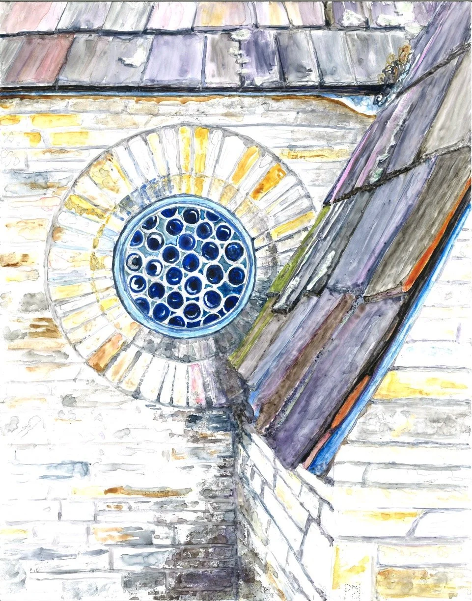 "One, Everywhere, Carmel by-the-Sea," 14 x 11 inches, watercolor on Yupo synthetic paper