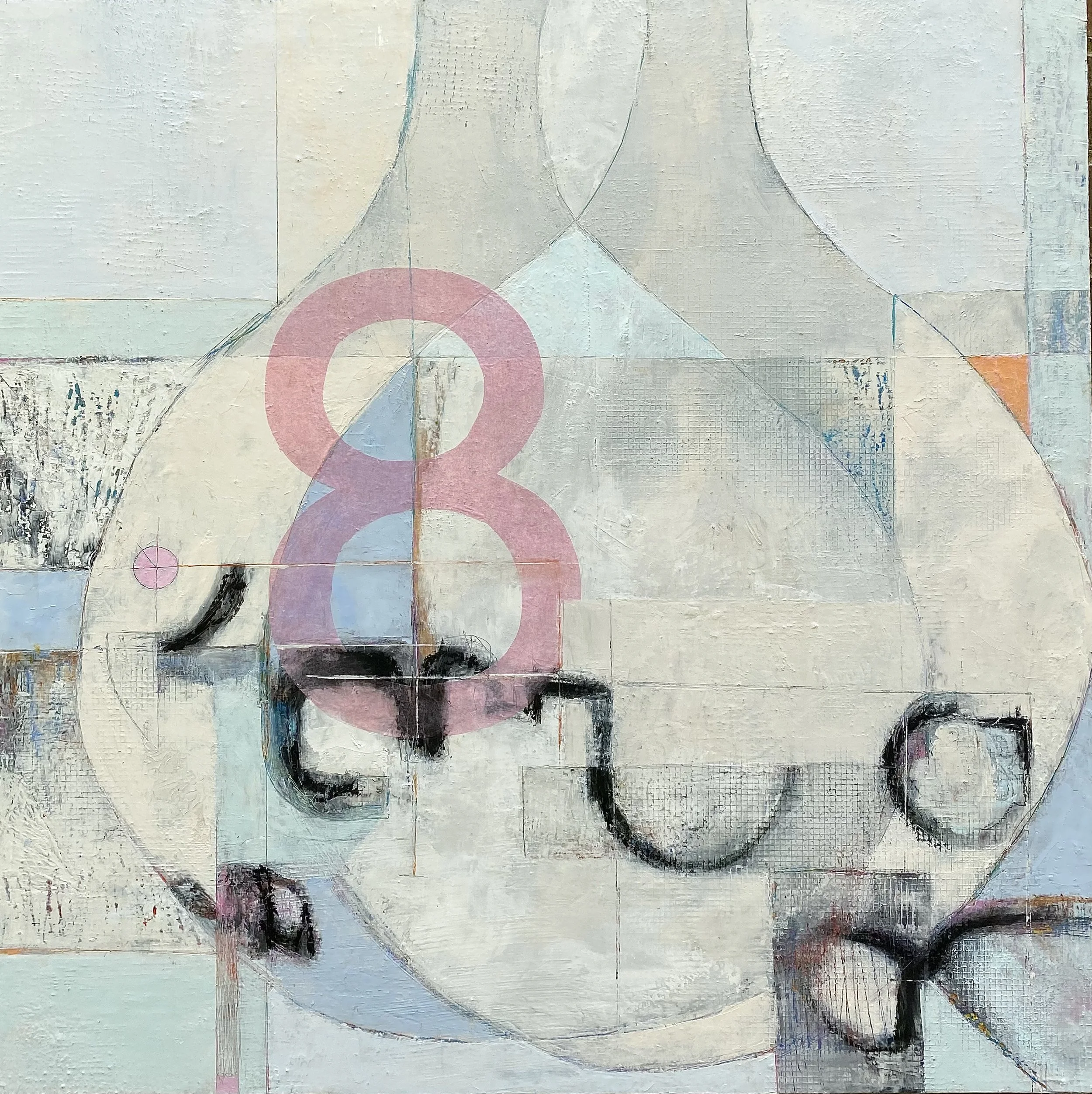 Martha Prideaux, "Potion Number 8," 2022, mixed media, 30x30 inches