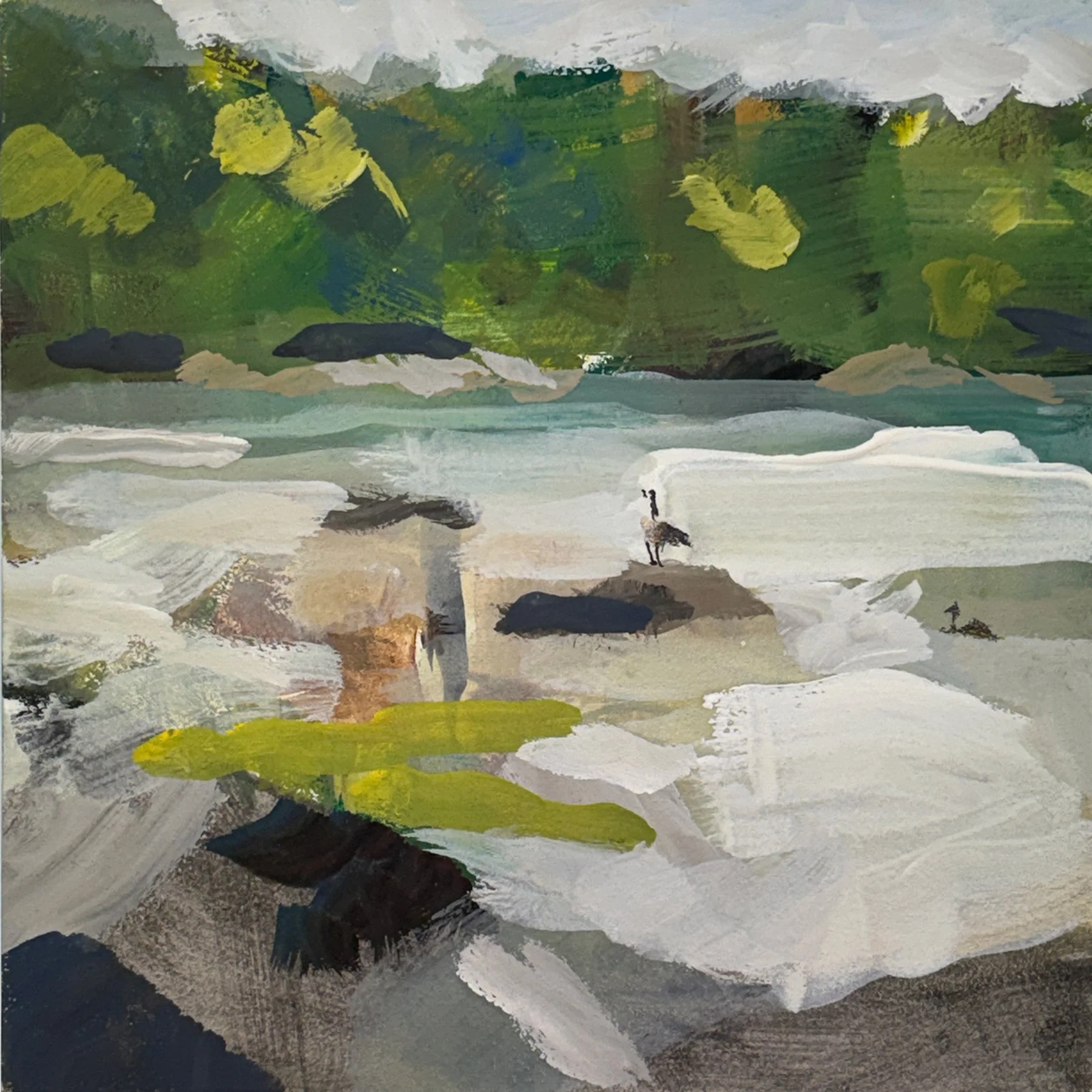 Richard Rumble/Mid-river Geese $165.00