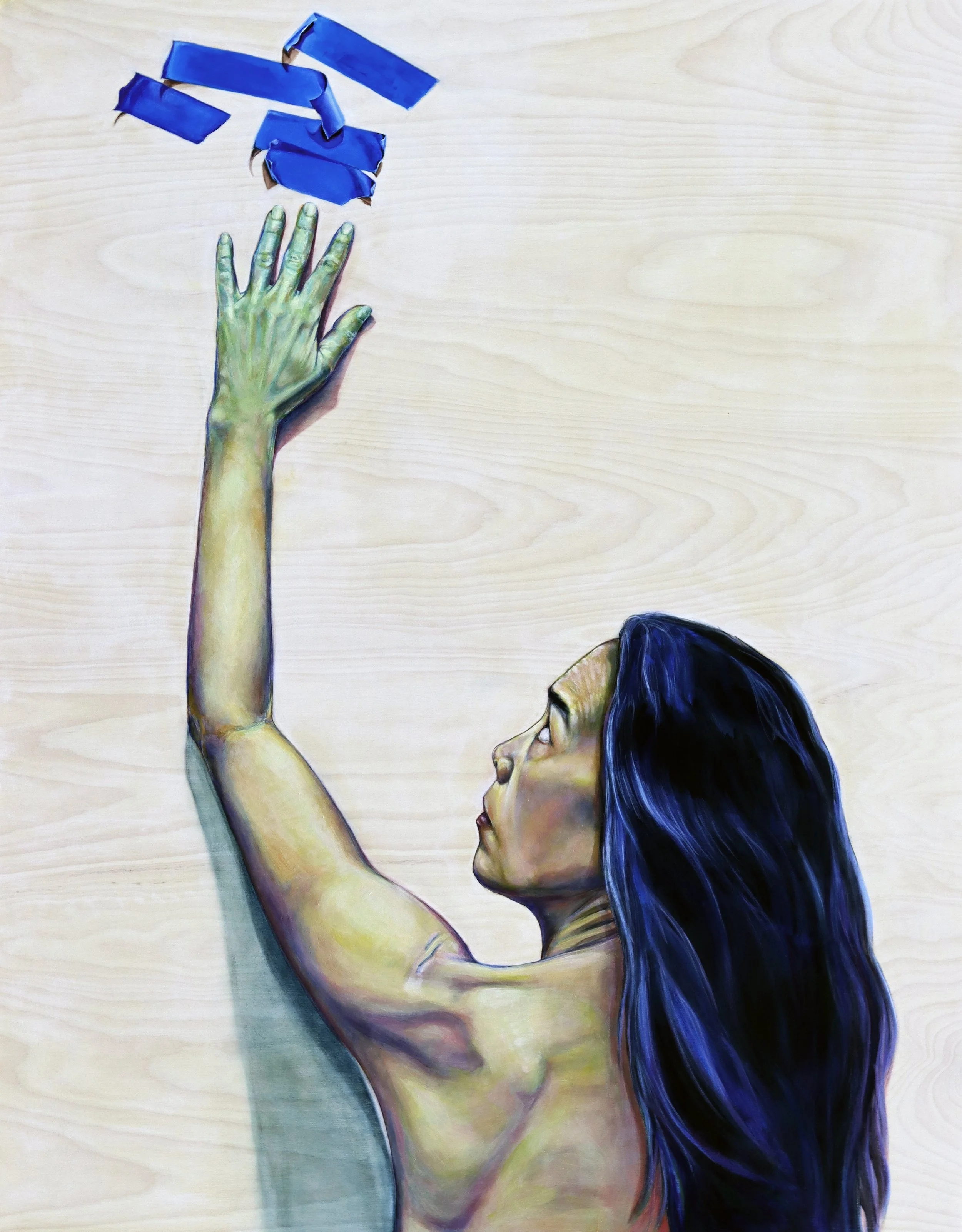Calibration: Stretch Marks (Painter's Painter's Tape)
2024
oil on wood panel