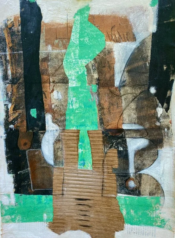21" x 15" mixed media on panel
