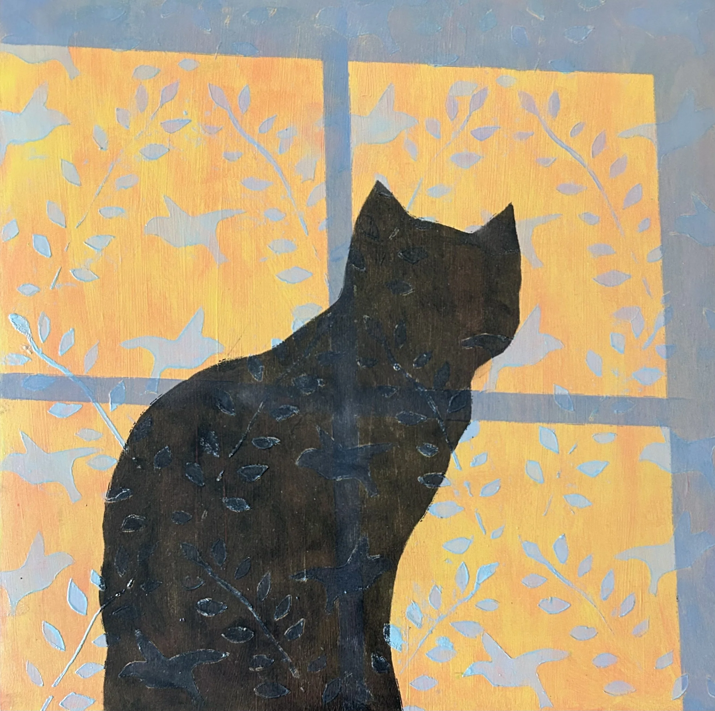 Kathleen Westkaemper/Window Shadow/
Oil paint stick, 12" 12" x 7/8"