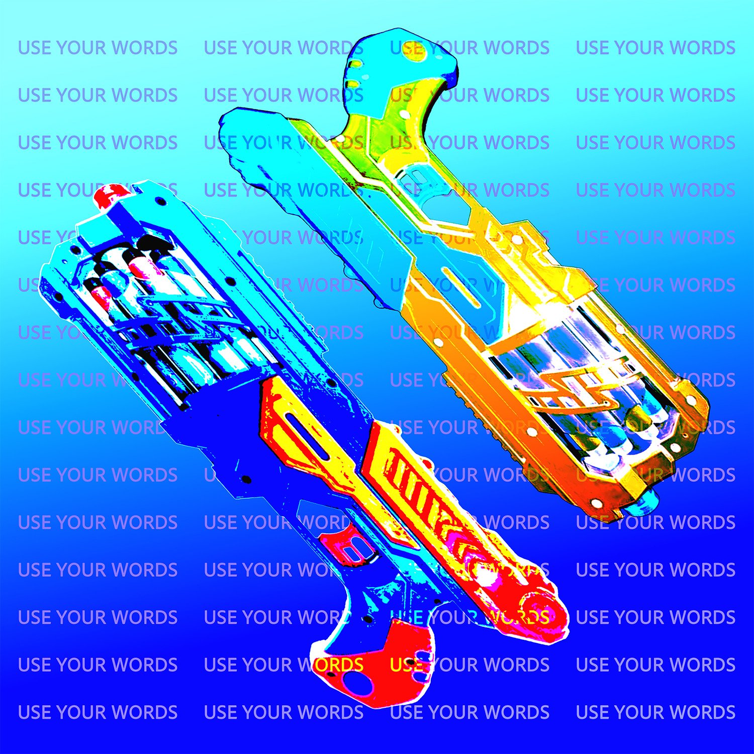 Carl Patow, "Use Your Words" Digital, 30 x 30"