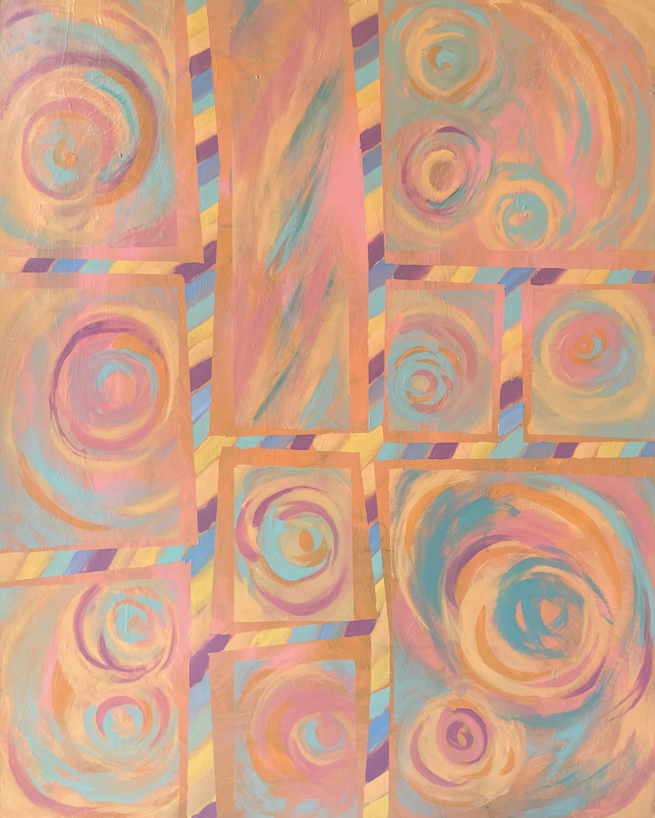 Alice Ann Ellis, "Love: Lab Slides #1-10" Acrylic on panel, 30 x 24"