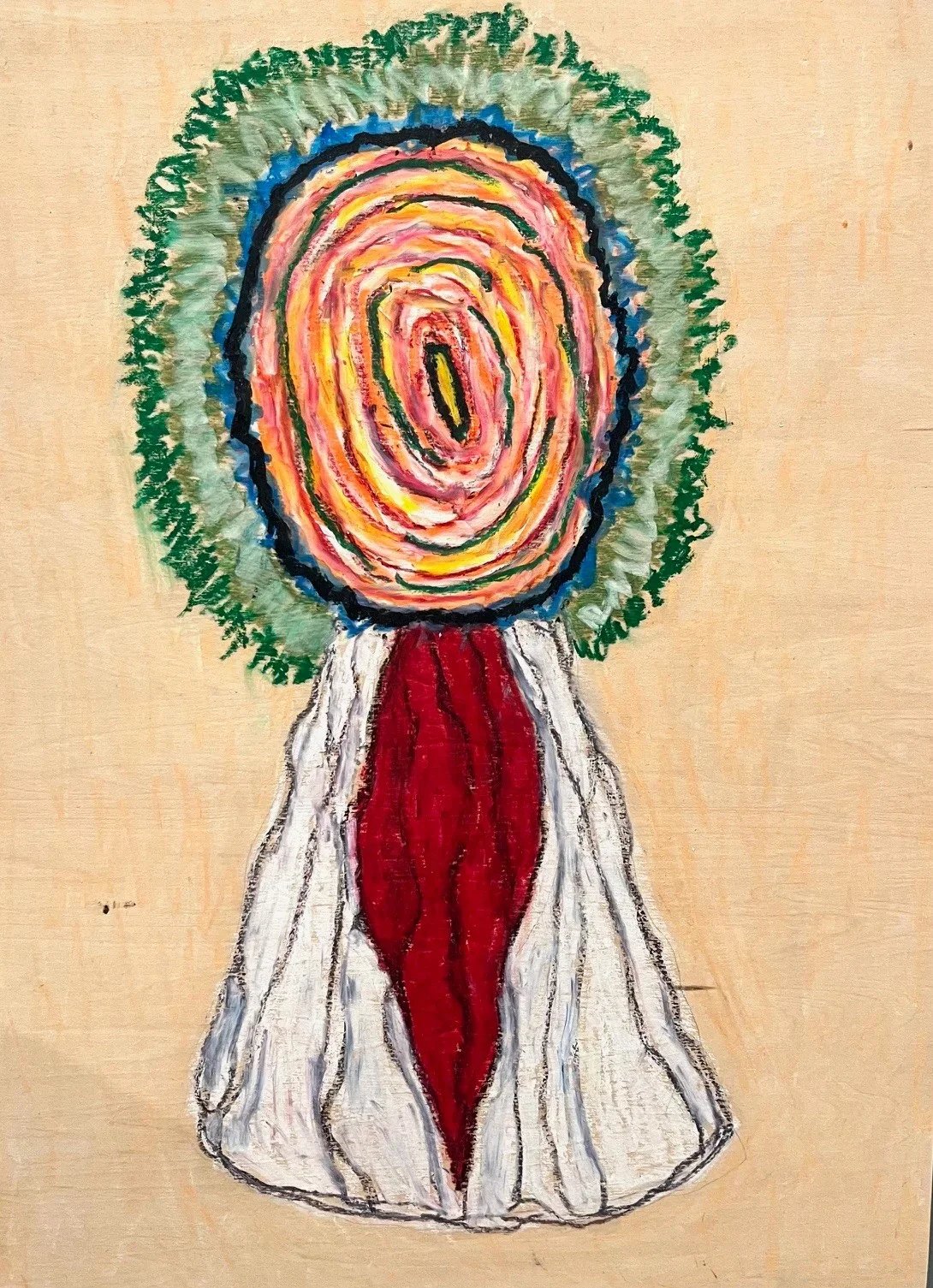 Margery Albertini, Veil Halo, Oil pastel