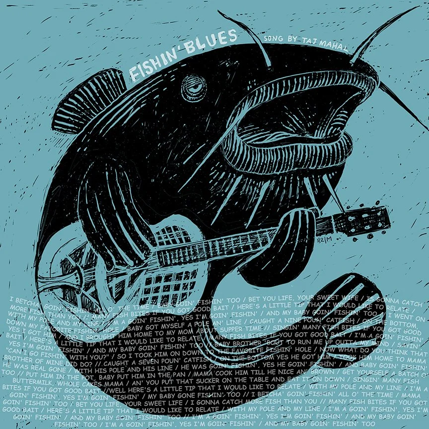 Robert Meganck/Fishing Blues $210.00