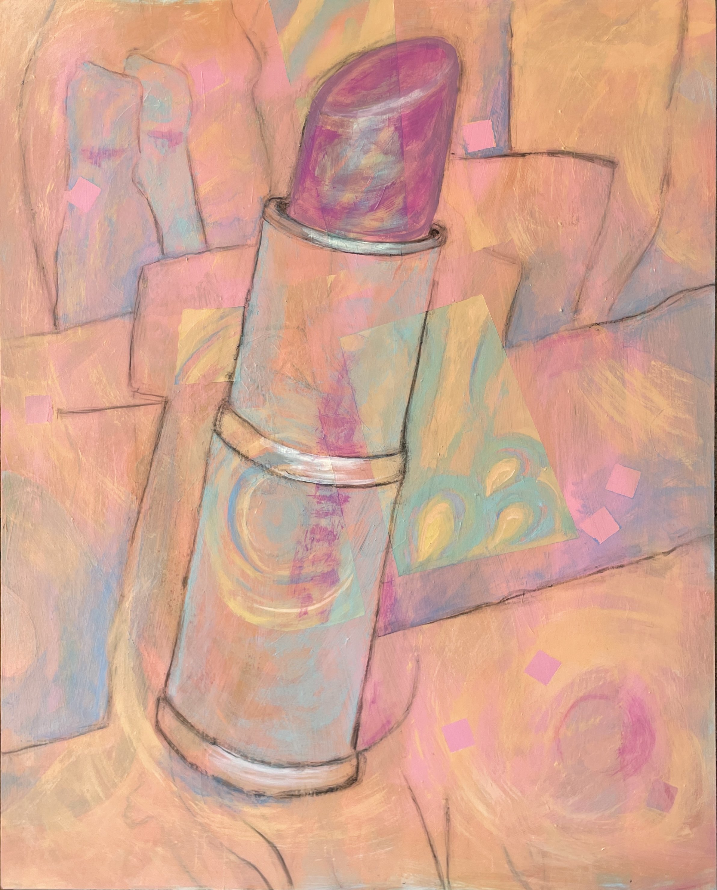 Alice Ann Ellis "Lipstick and Pixie Dust" Acrylic on panel, 30 x 24"