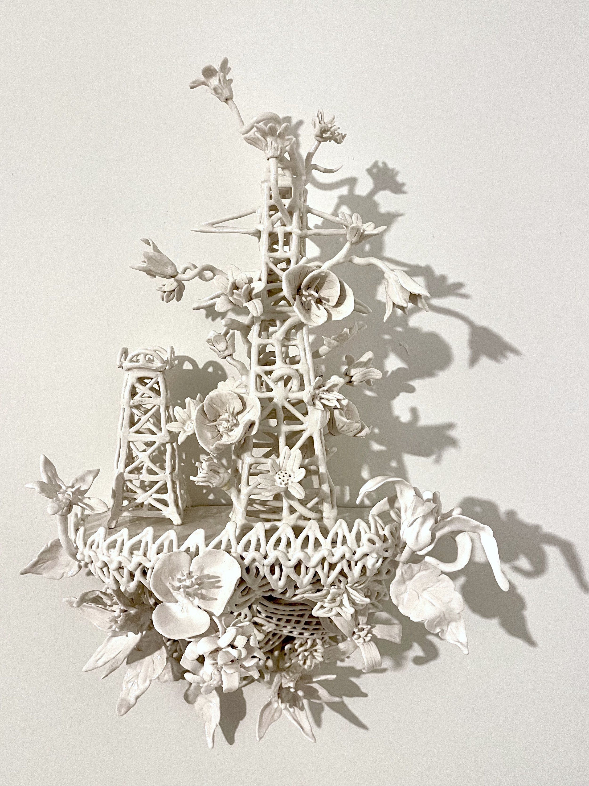 Toile Floating Landscape 12; 2022; glazed porcelain; 18 x 13 x 5 inches