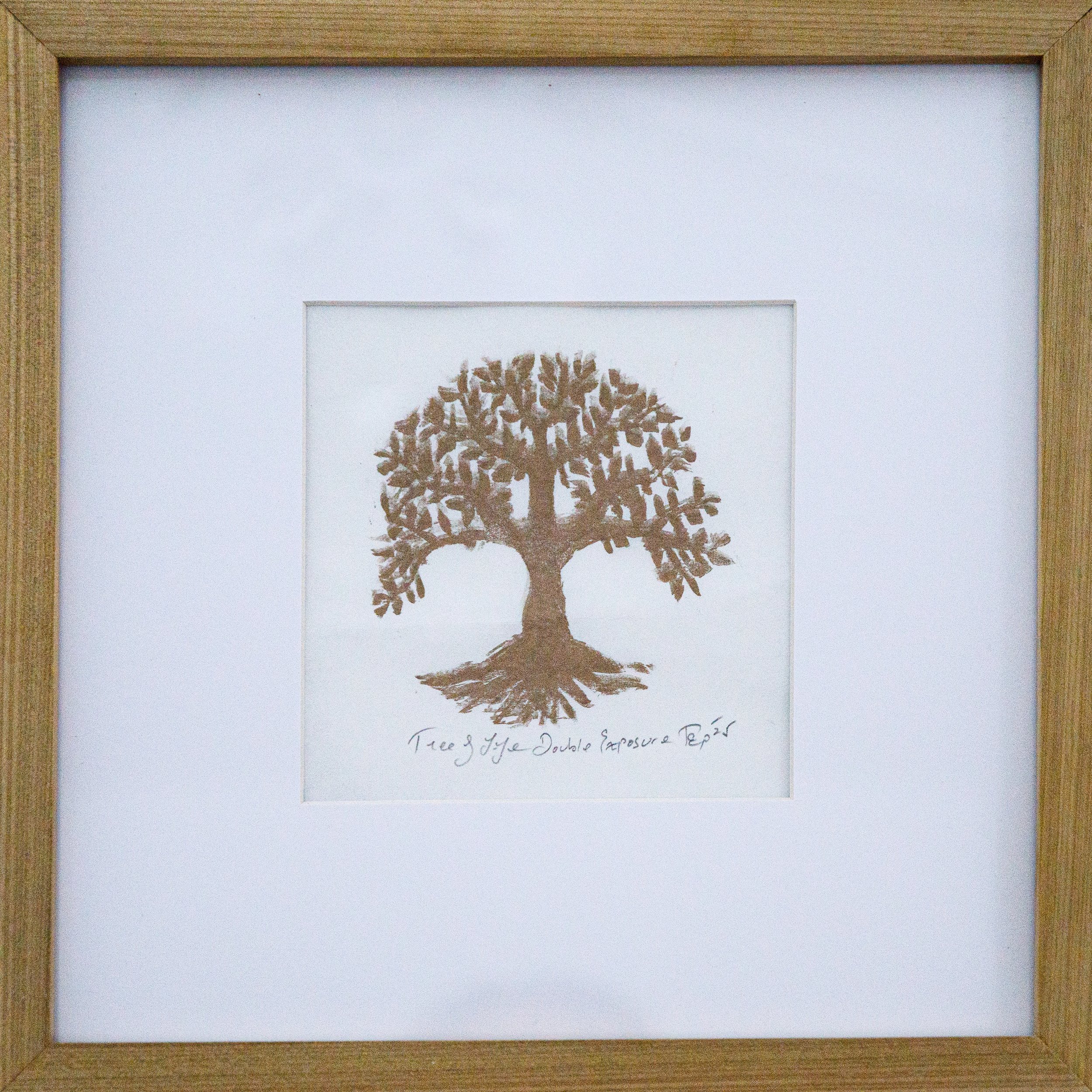 Ed Tepper, "Tree of Life" Hand printed woodblock, 14 x 14"