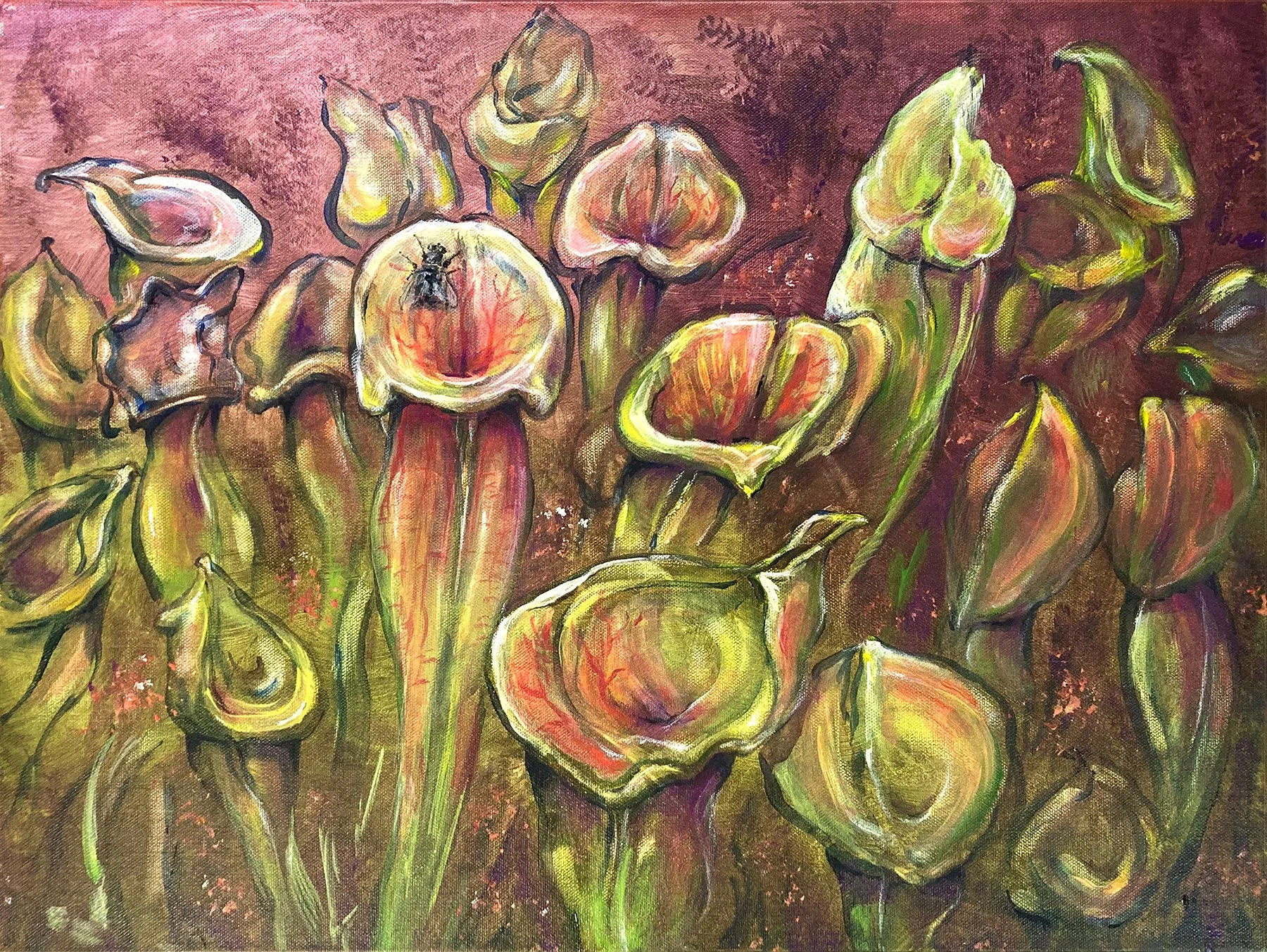 Dinner For One
Site: Arboretum, Asheville, NC
Medium: acrylics on canvas
Art dimensions: 18" x 24"