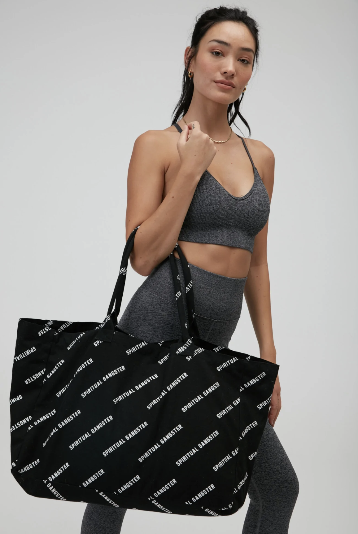 Spiritual Gangster Large Canvas Tote