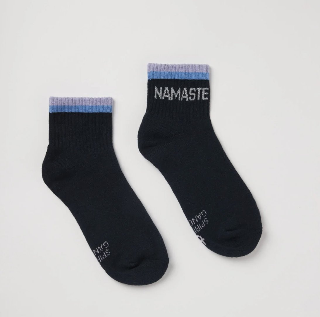 Namaste Ankle Sock (Navy)