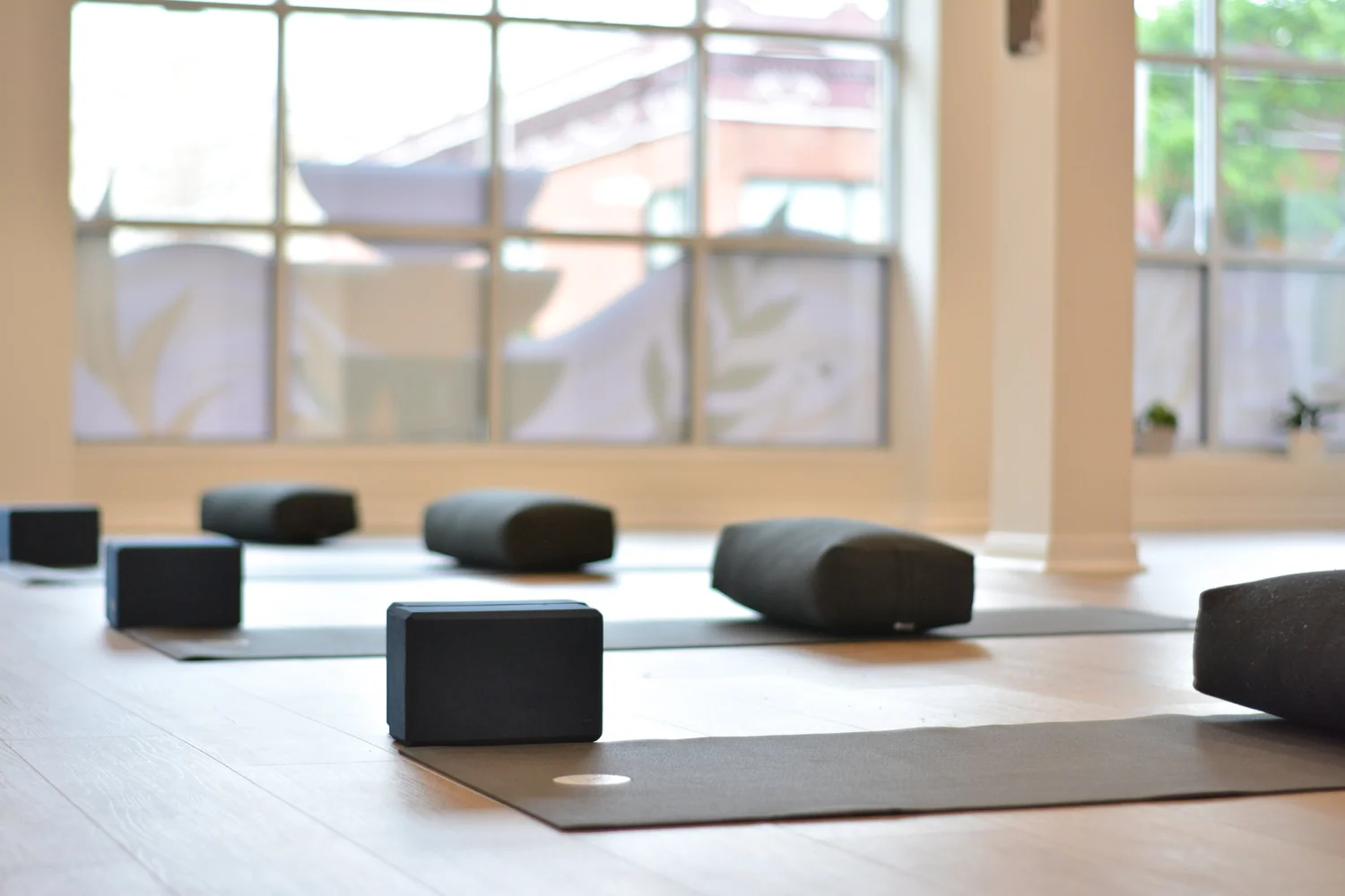 The practice room at Ahimsa Evanston