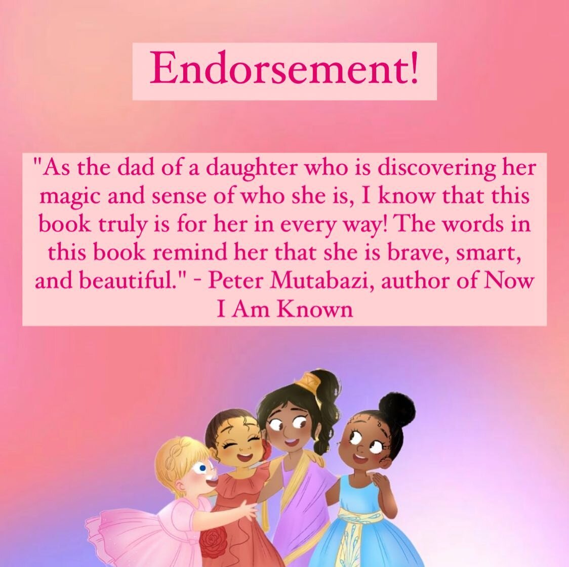 The countdown to our April 18 release date begins! 
📣 
Until then, we will be sharing with you some of the endorsements we have already received, with the first being from Peter Mutabazi (@fosterdadflipper), author of @nowiamknown: &quot;As the dad 