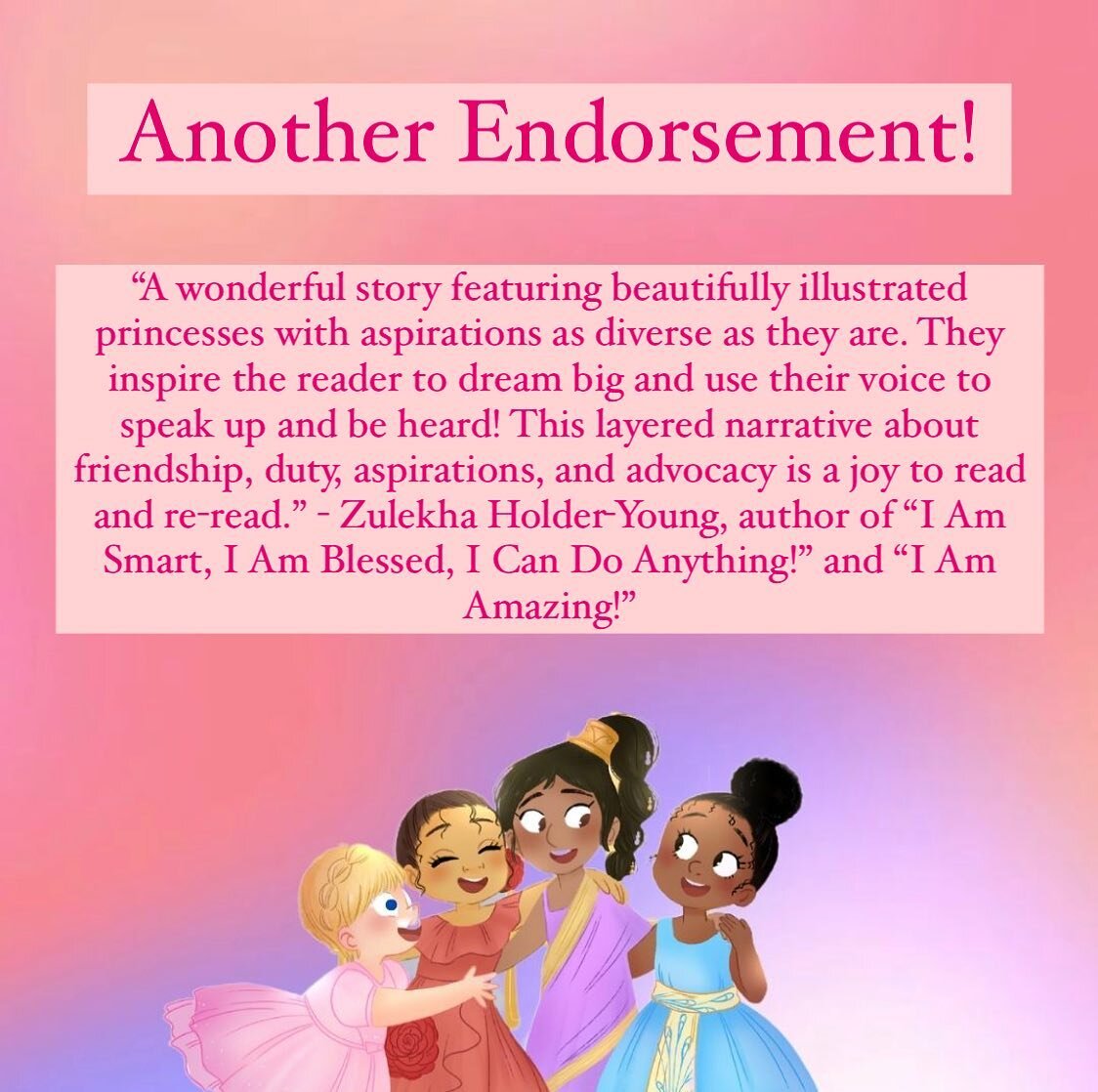 We&rsquo;re sharing one more endorsement before tomorrow&rsquo;s official launch date, this time from @amomdotcom, author of &ldquo;I Am Smart, I Am Blessed, I Can Do Anything!&rdquo; and &ldquo;I Am Amazing!&rdquo;
📣
&ldquo;A wonderful story featur