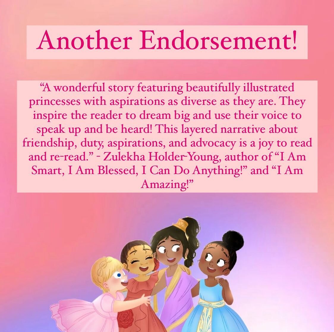 We&rsquo;re sharing one more endorsement before tomorrow&rsquo;s official launch date, this time from @amomdotcom, author of &ldquo;I Am Smart, I Am Blessed, I Can Do Anything!&rdquo; and &ldquo;I Am Amazing!&rdquo;
📣
&ldquo;A wonderful story featur