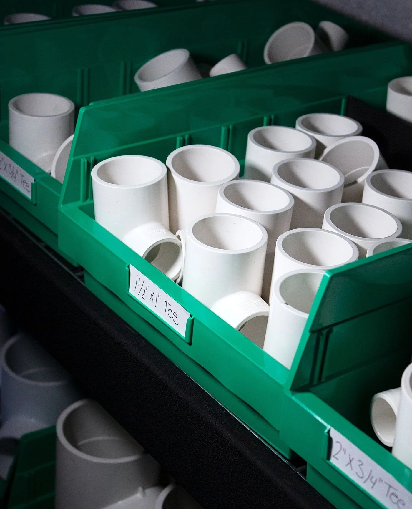 Not every important piece of infrastructure is large and cumbersome!⁠
⁠
These photos feature a variety of PVC Schedule 40 fittings and connectors available at Vancor Supply, including couplings, tees⁠
socket x FIP adapters, reducers, and other essent