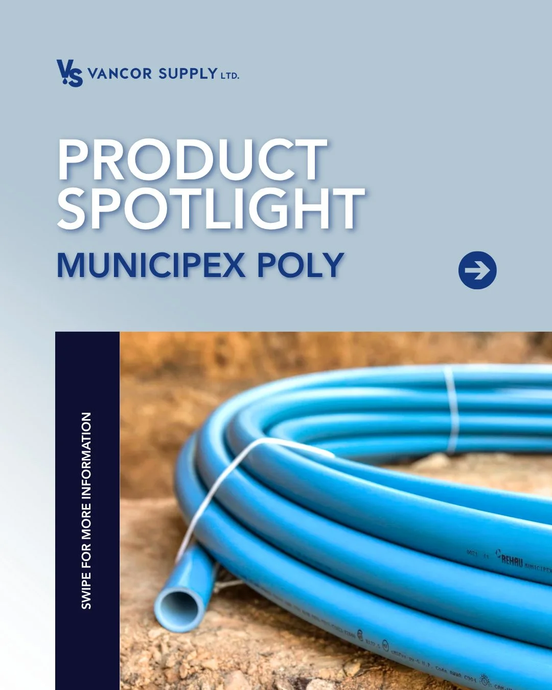 Product Spotlight: MUNICIPEX&reg; Water Service Pipe⁠
⁠
When it comes to municipal water service connections, reliability matters.⁠
⁠
MUNICIPEX&reg; water service pipe is a durable, flexible solution designed to support potable water distribution in 