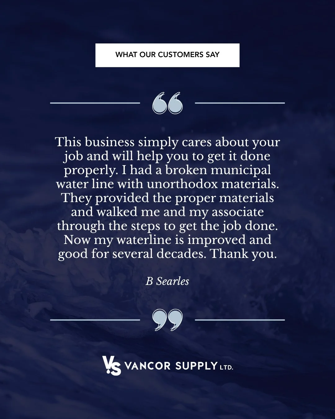 Sometimes getting the right product is only part of the solution.⁠
⁠
When this customer came to us with a broken municipal water line and an unconventional setup, our team helped identify the proper materials and walked them through what was needed t